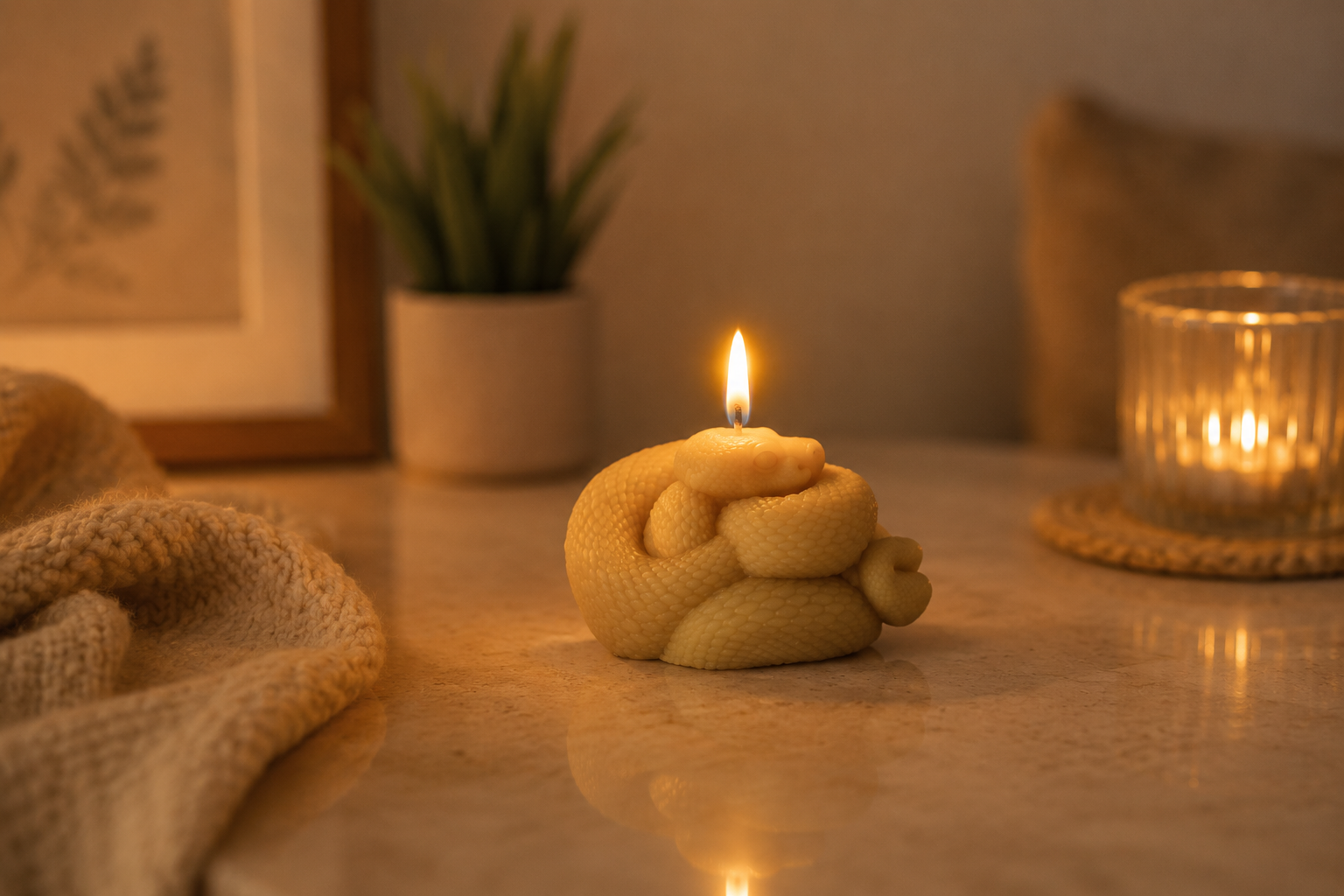 Tiny Snake Candle