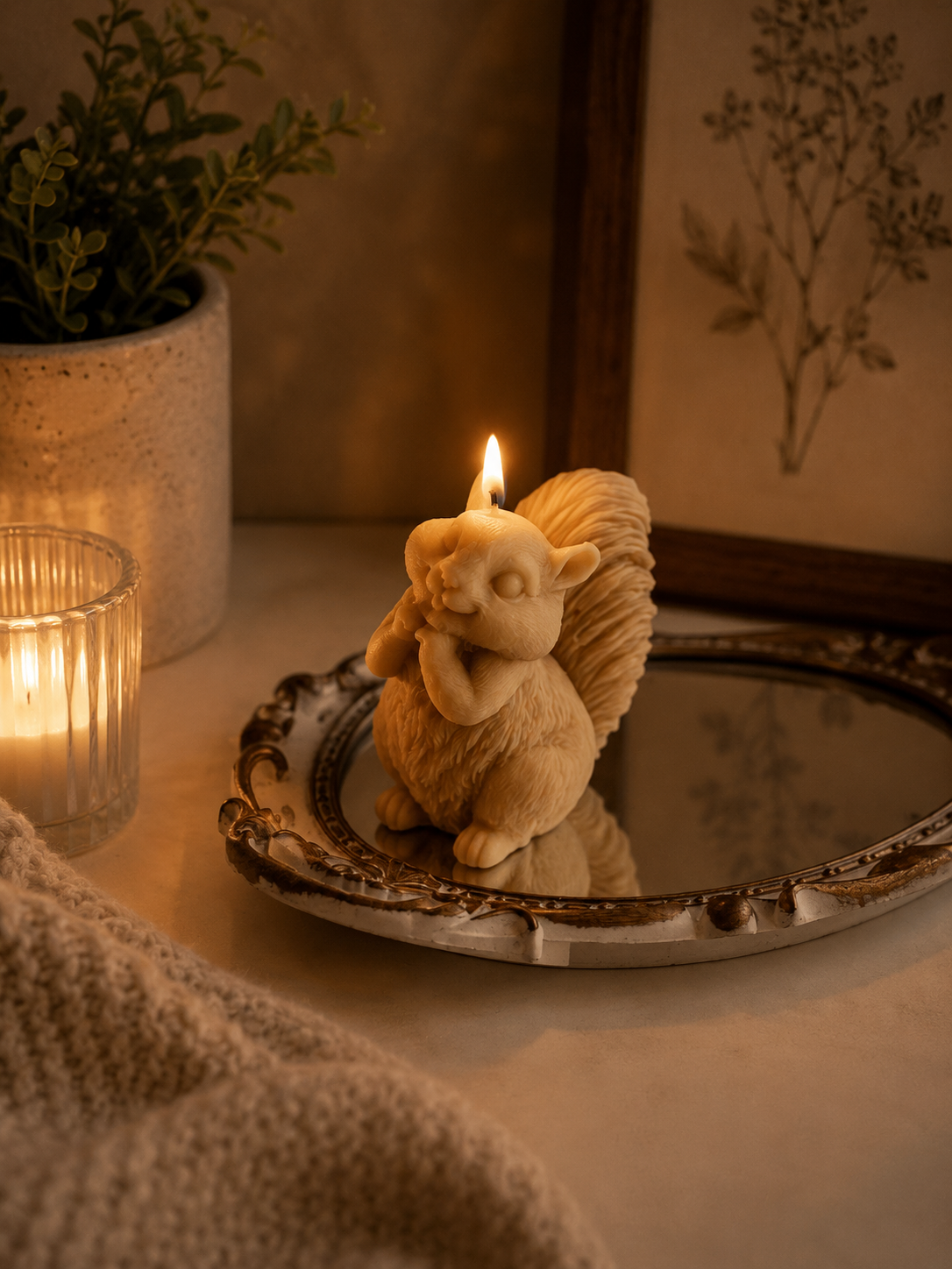 Squirrel Candle