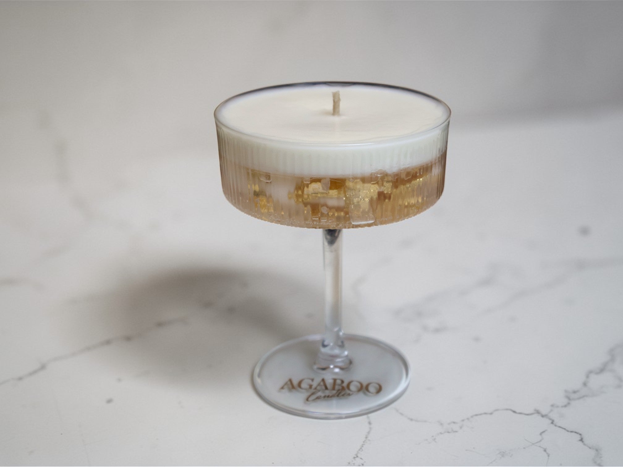 Large Martini Glass Candle