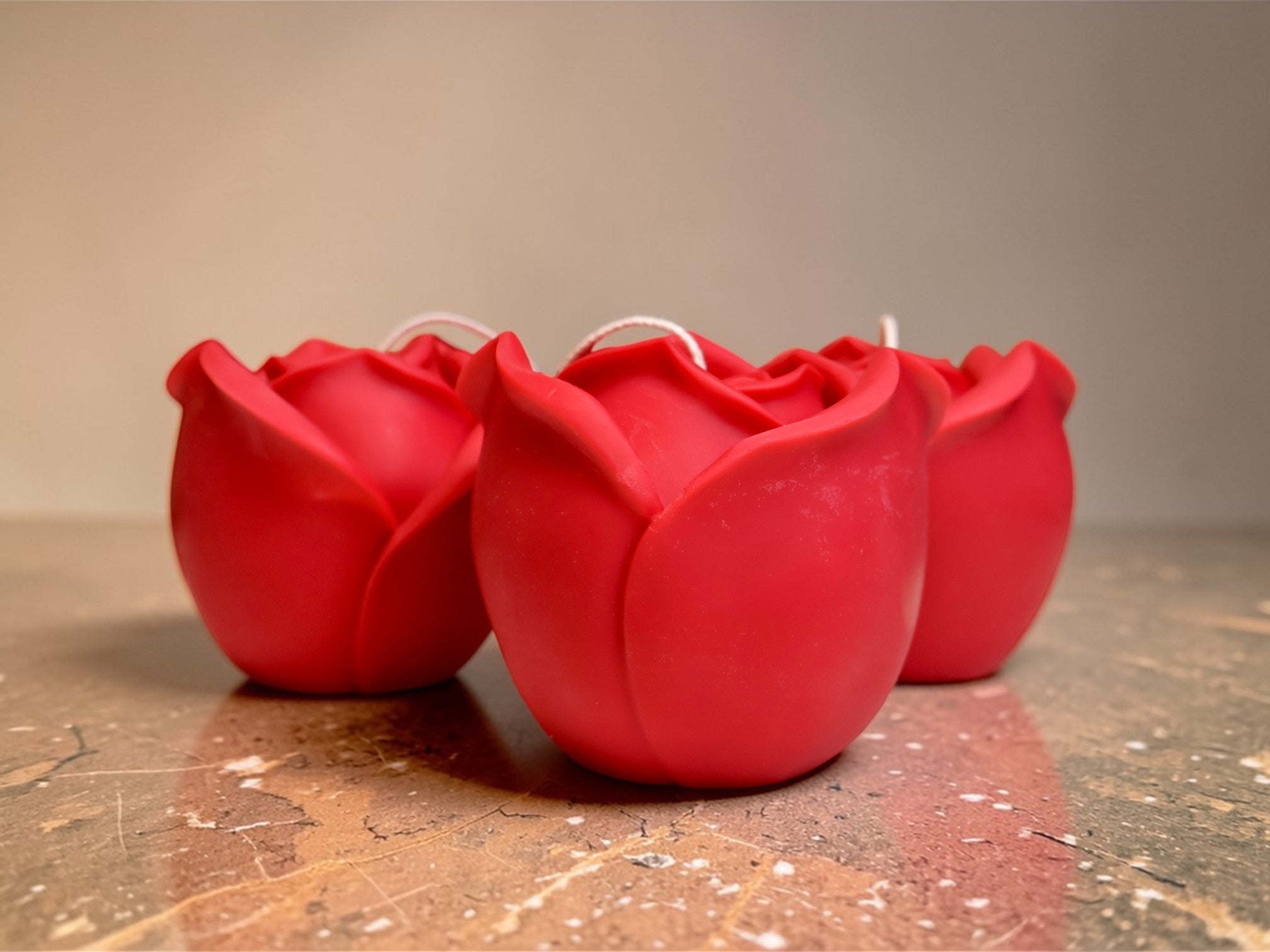 Medium Rose Shaped Candle