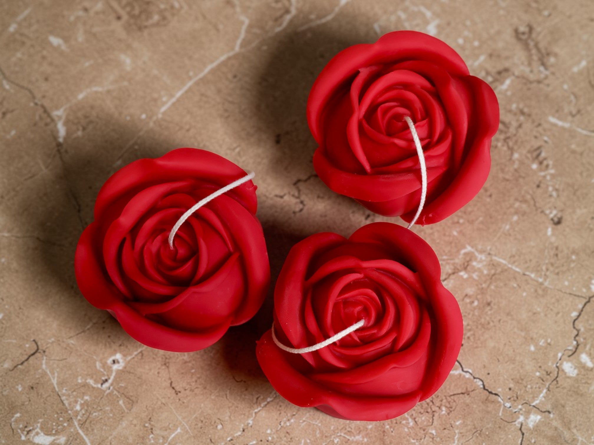 Medium Rose Shaped Candle