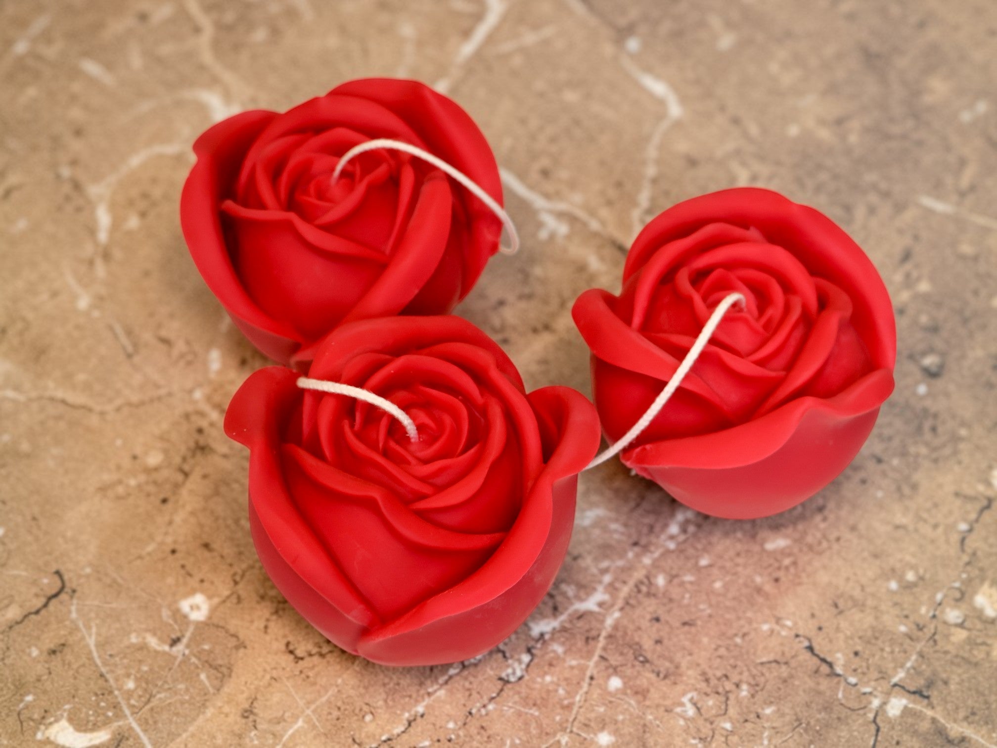 Medium Rose Shaped Candle
