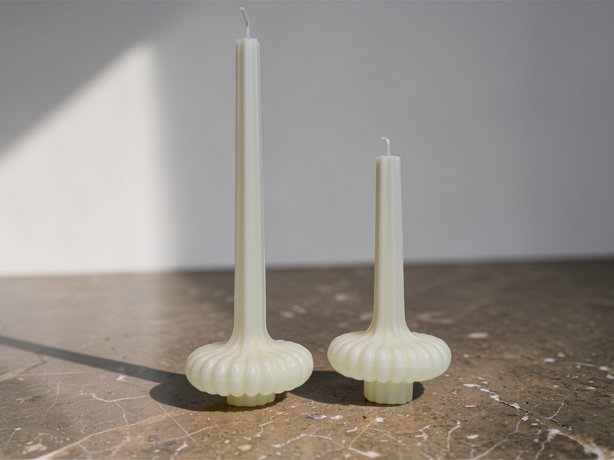 Set of 2 Large Striped Vase Pillar