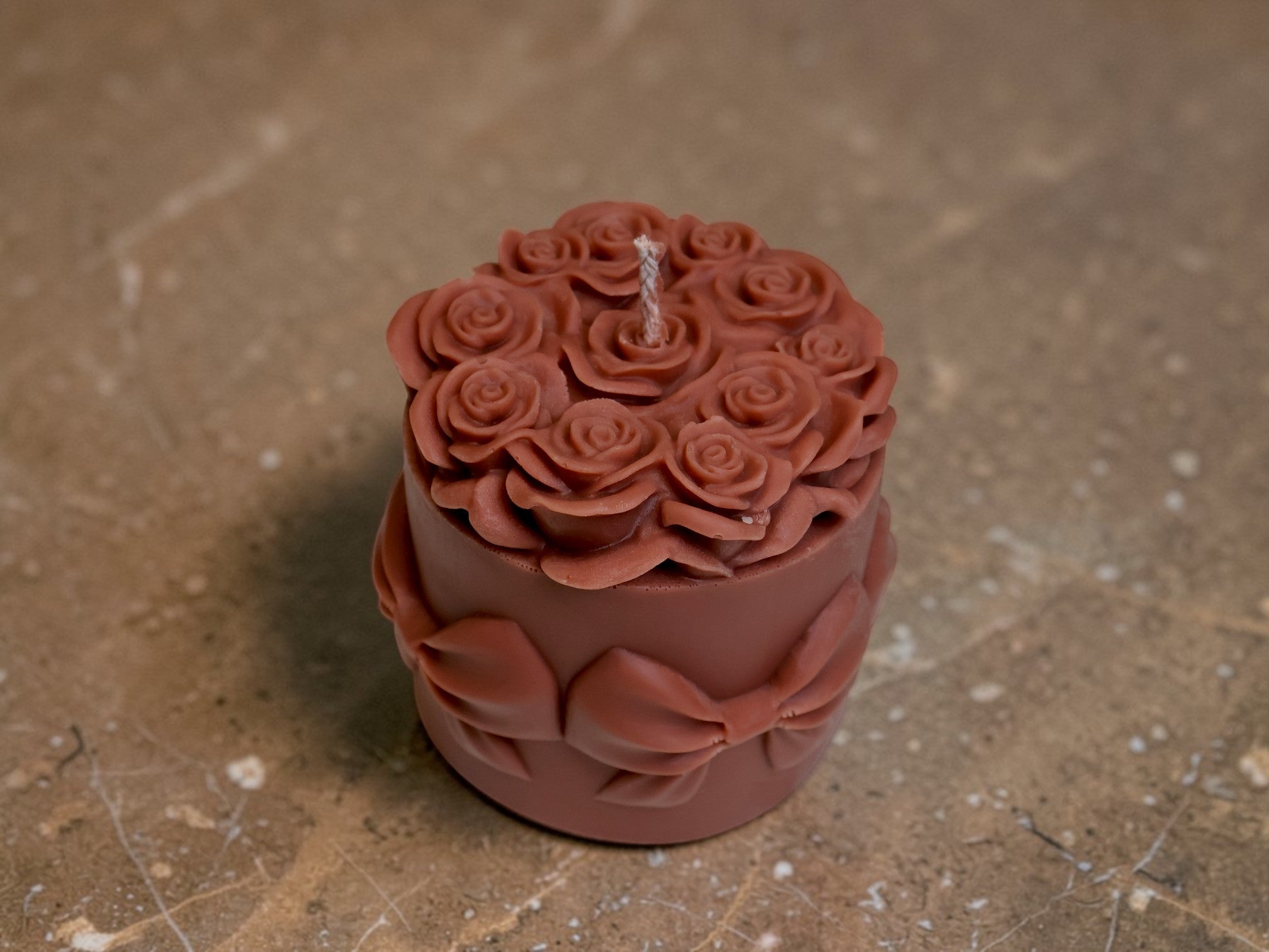 Huge Bowknot Rose Candle