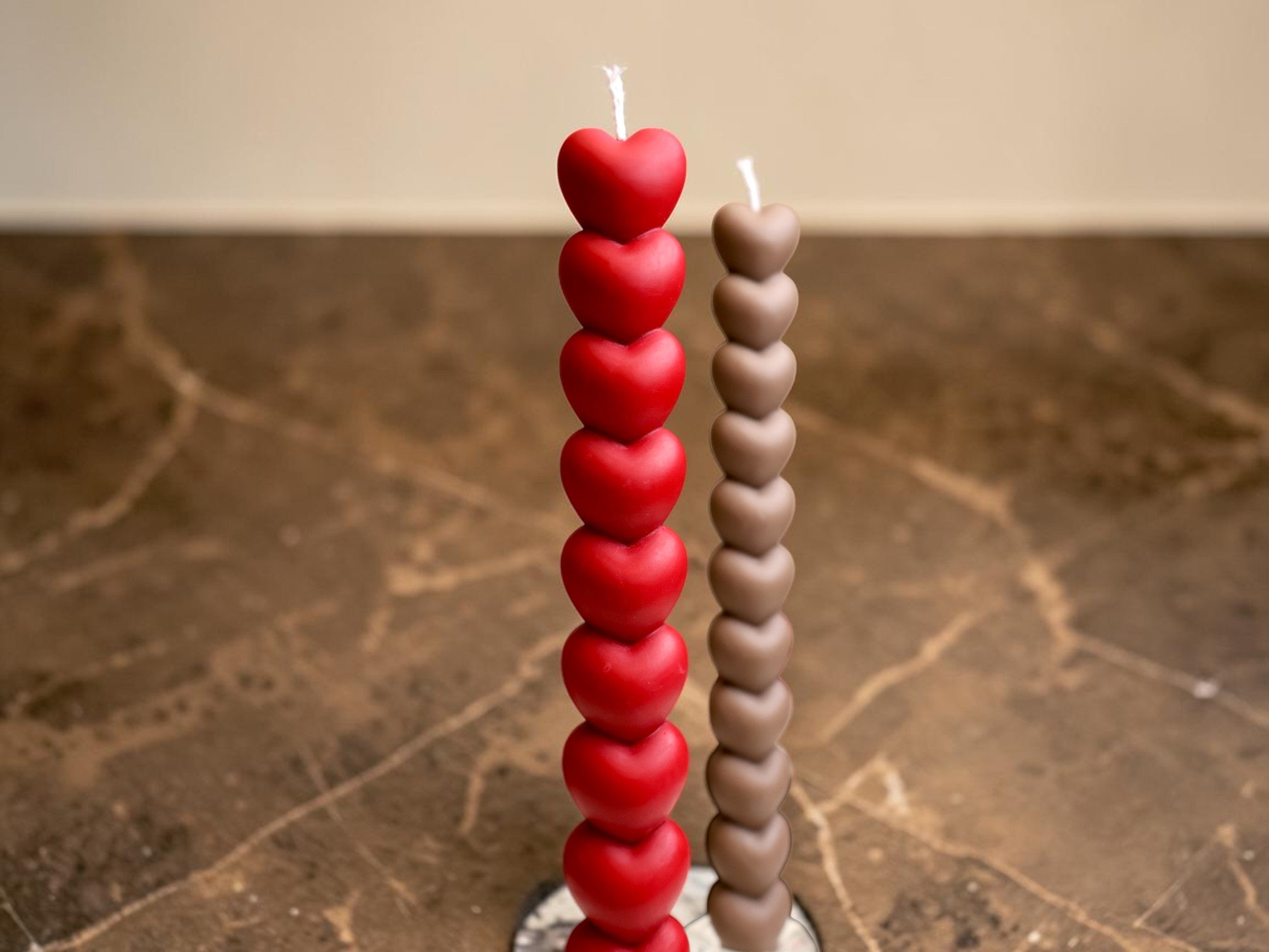 Heart Taper Candle