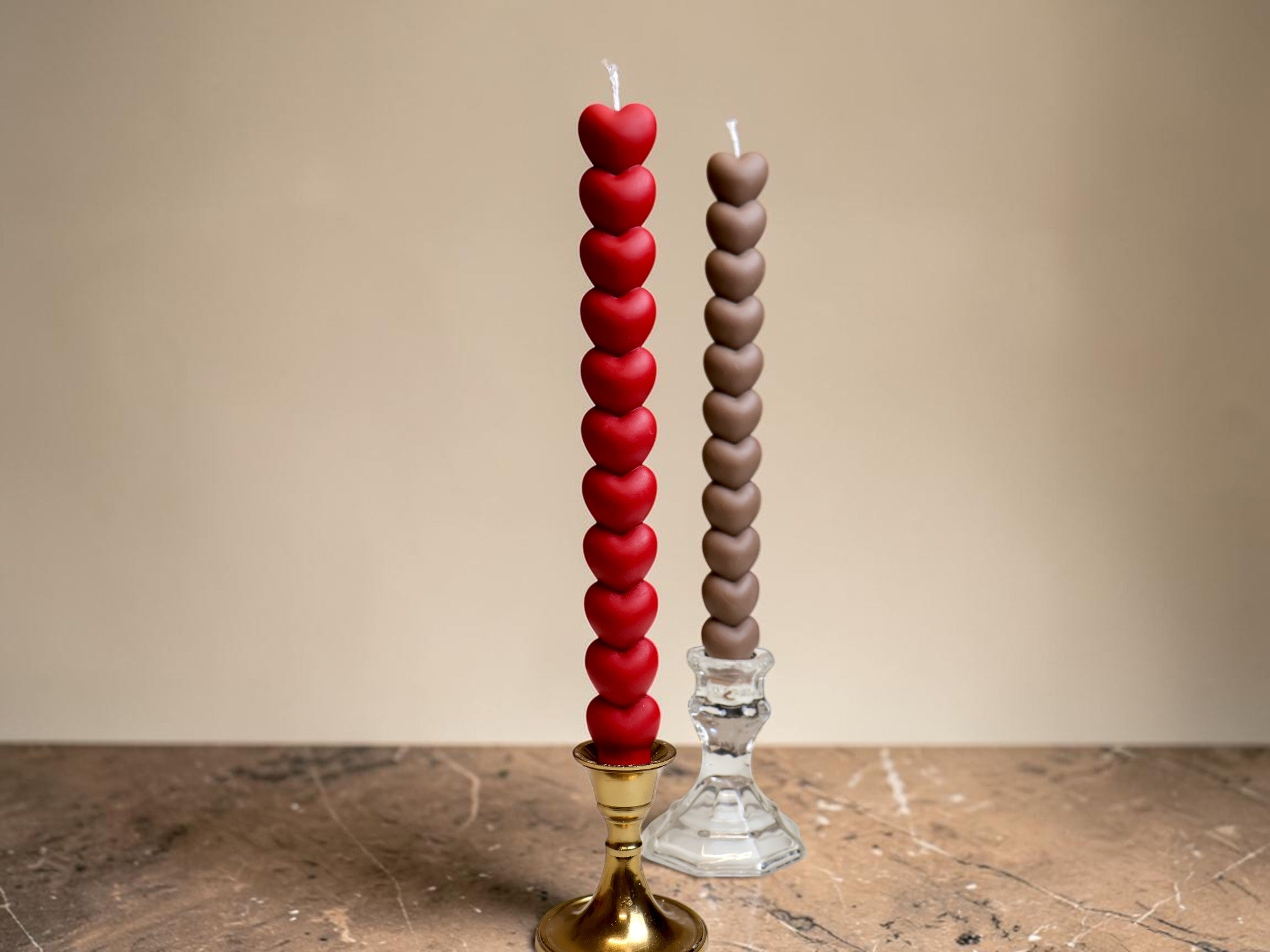 Heart Taper Candle