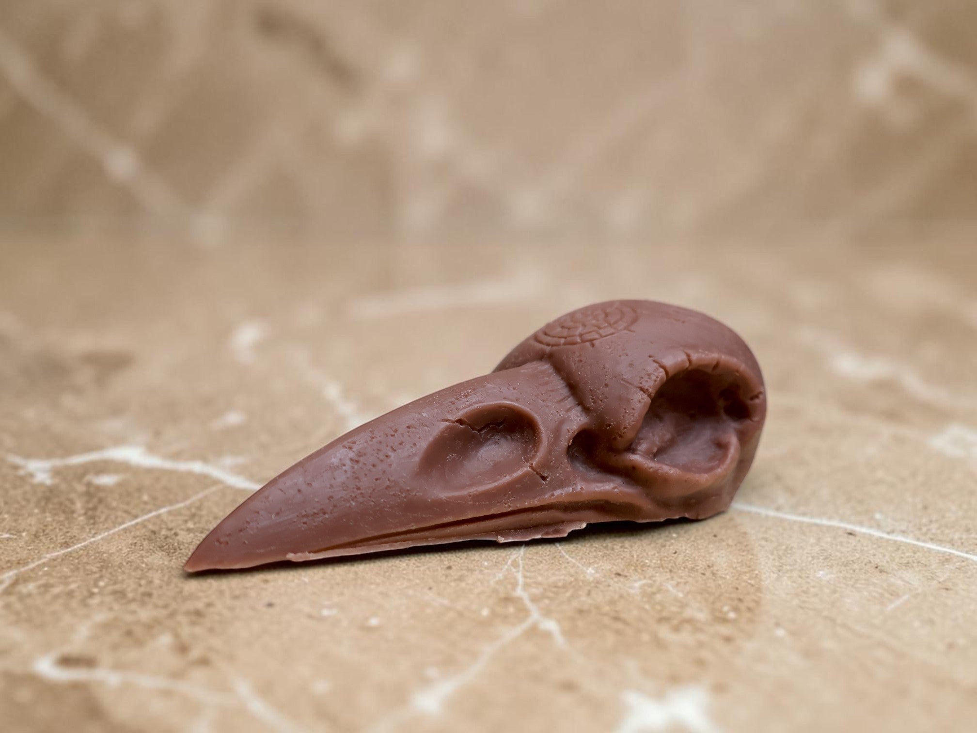 Crow Skull Candle