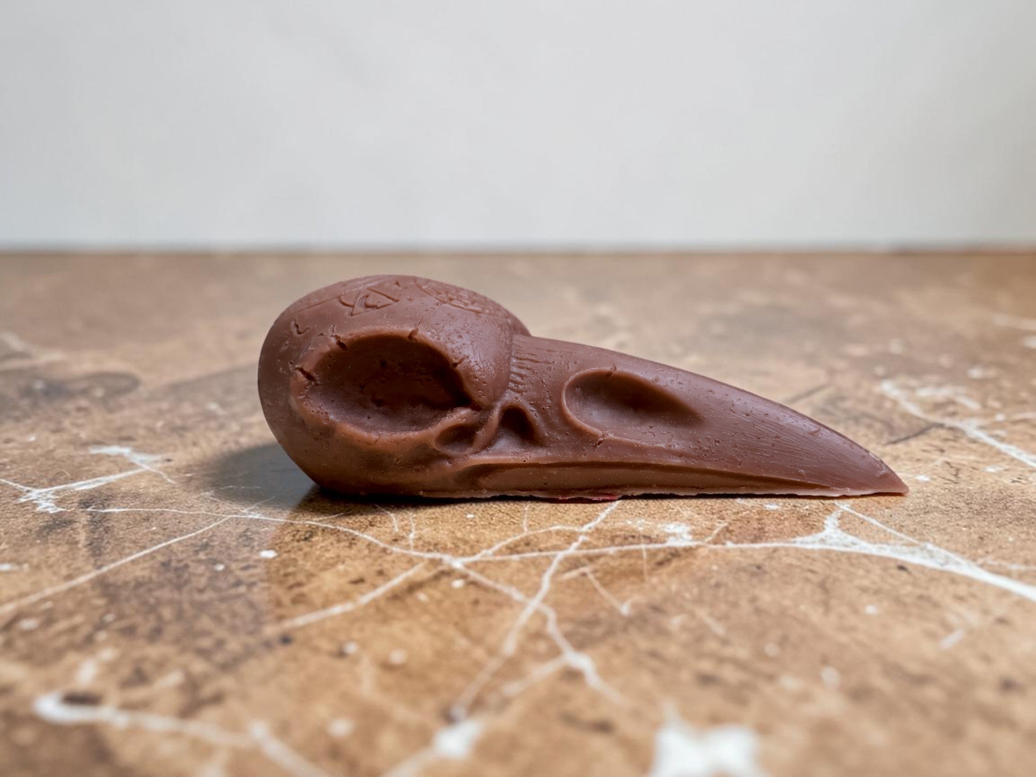 Crow Skull Candle