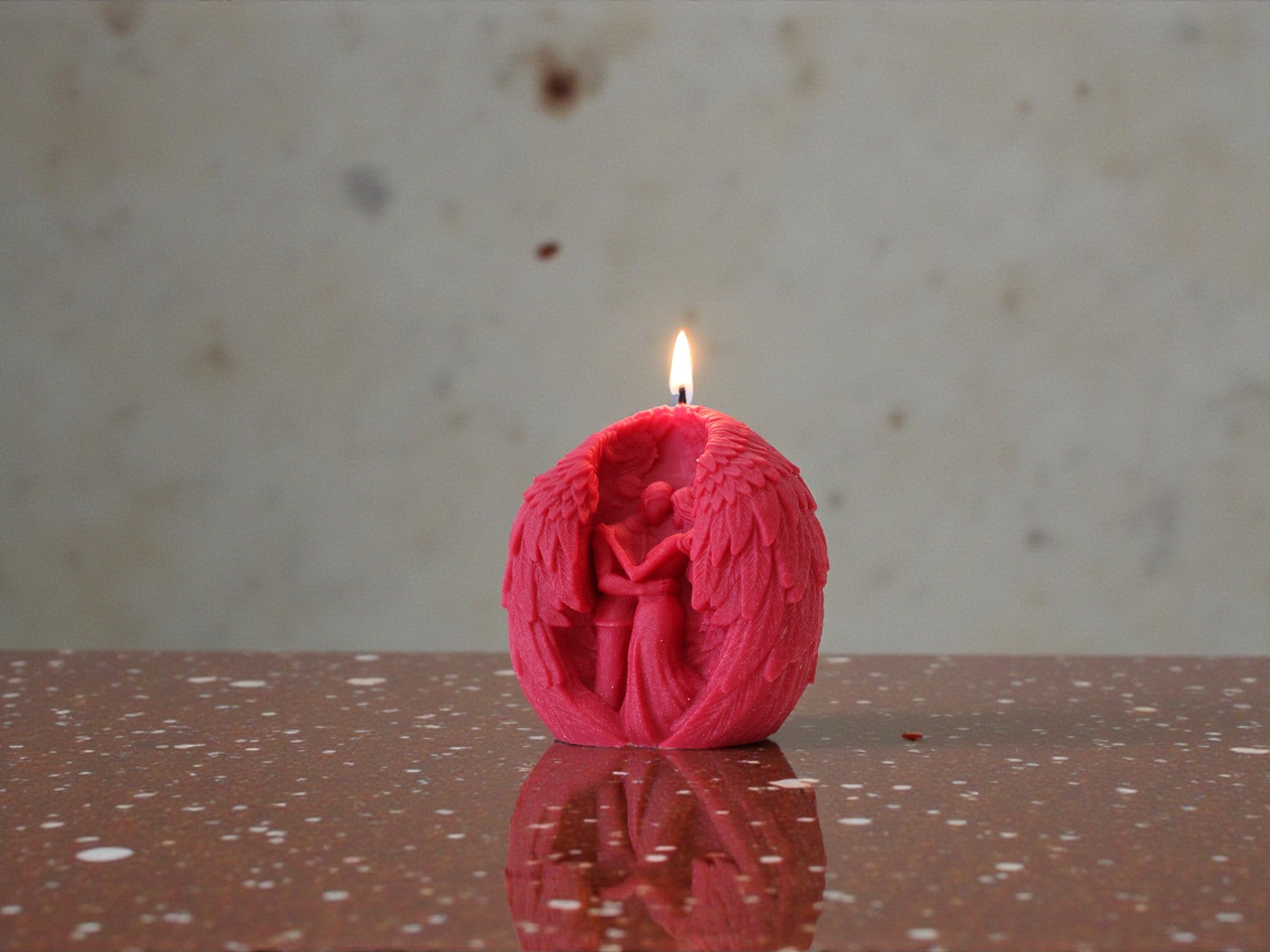 Angel Couple Candle 3.5x3 inches