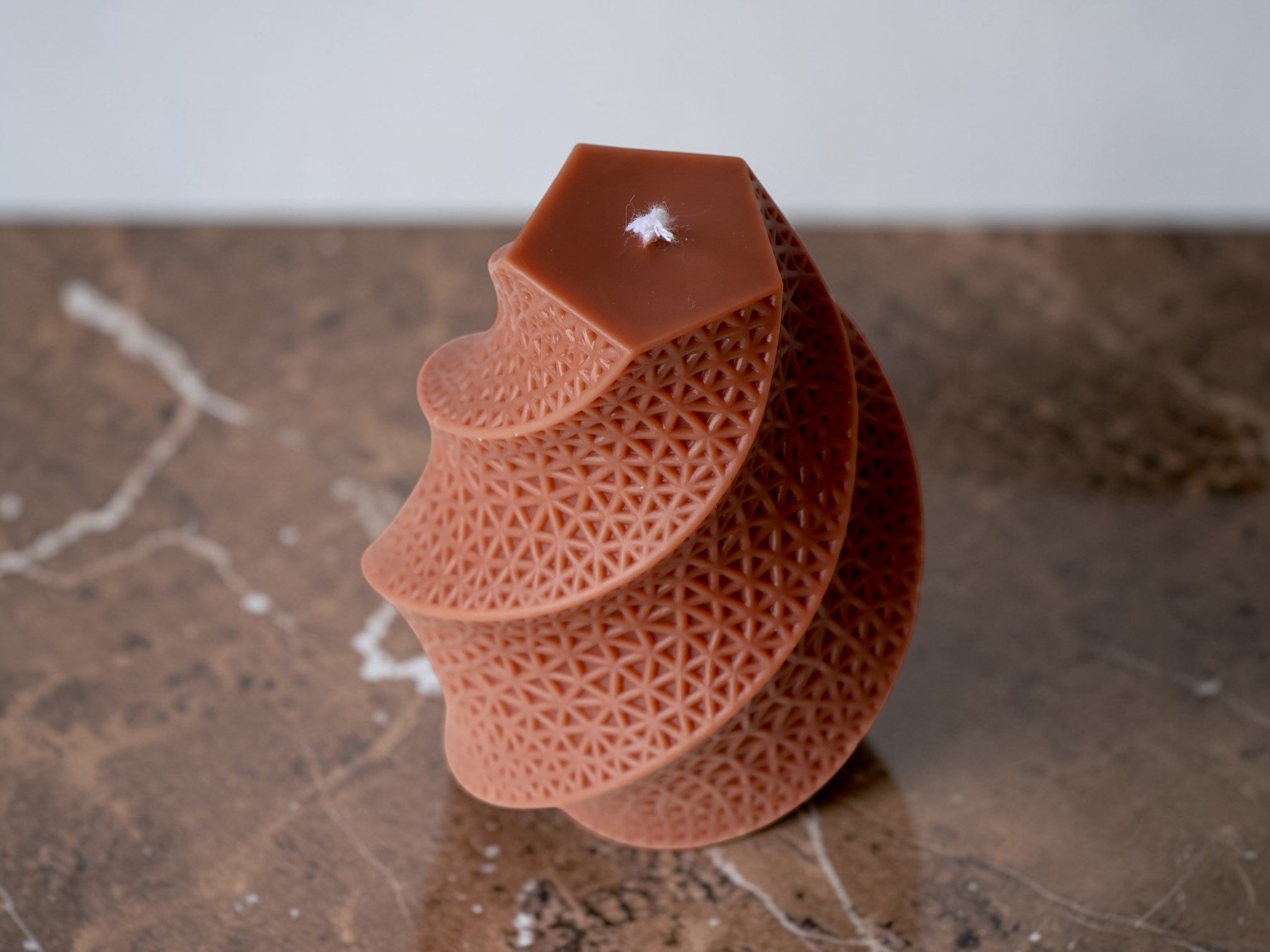 Abstract Spiral Sculpture Candle