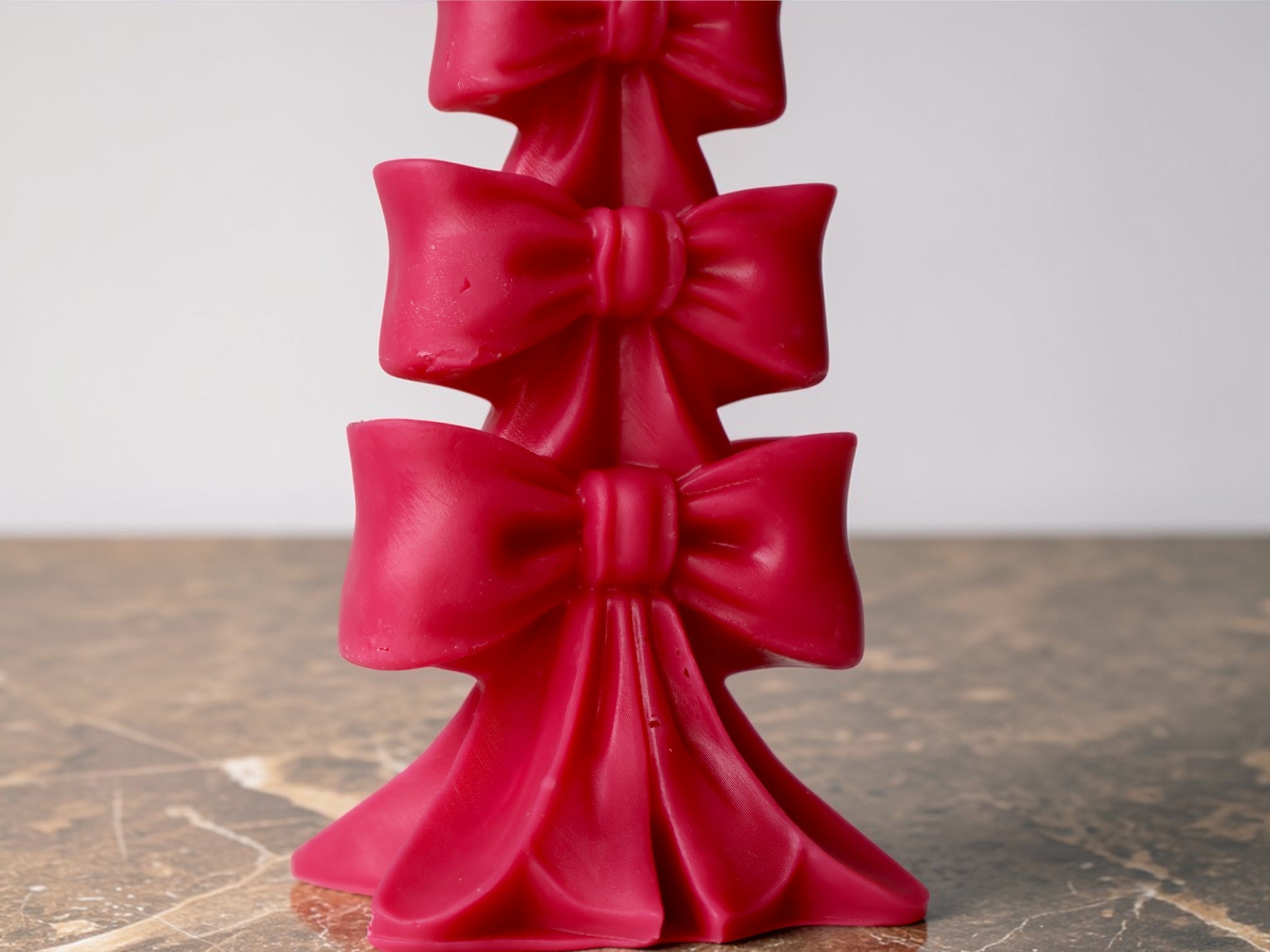 Bow Christmas Tree Candle