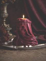 Large Veiled Death Candle 5.5x6 inches