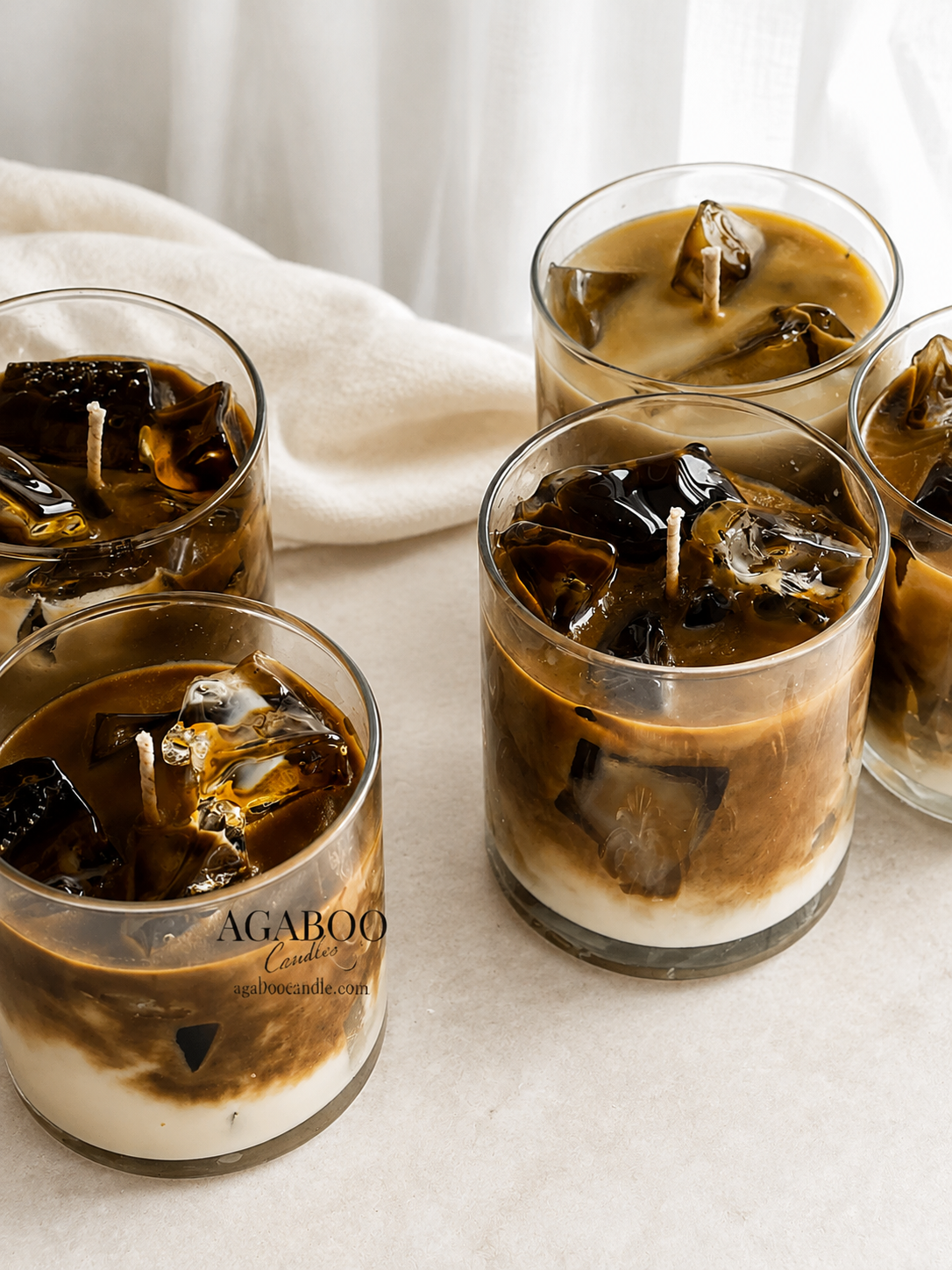 Iced Candle with Coffee Shop Scent 3.4x3.2 inches