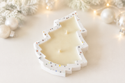 Christmas Tree Candle in Glitter Resin Container handmade soy candle - Agaboo Candles