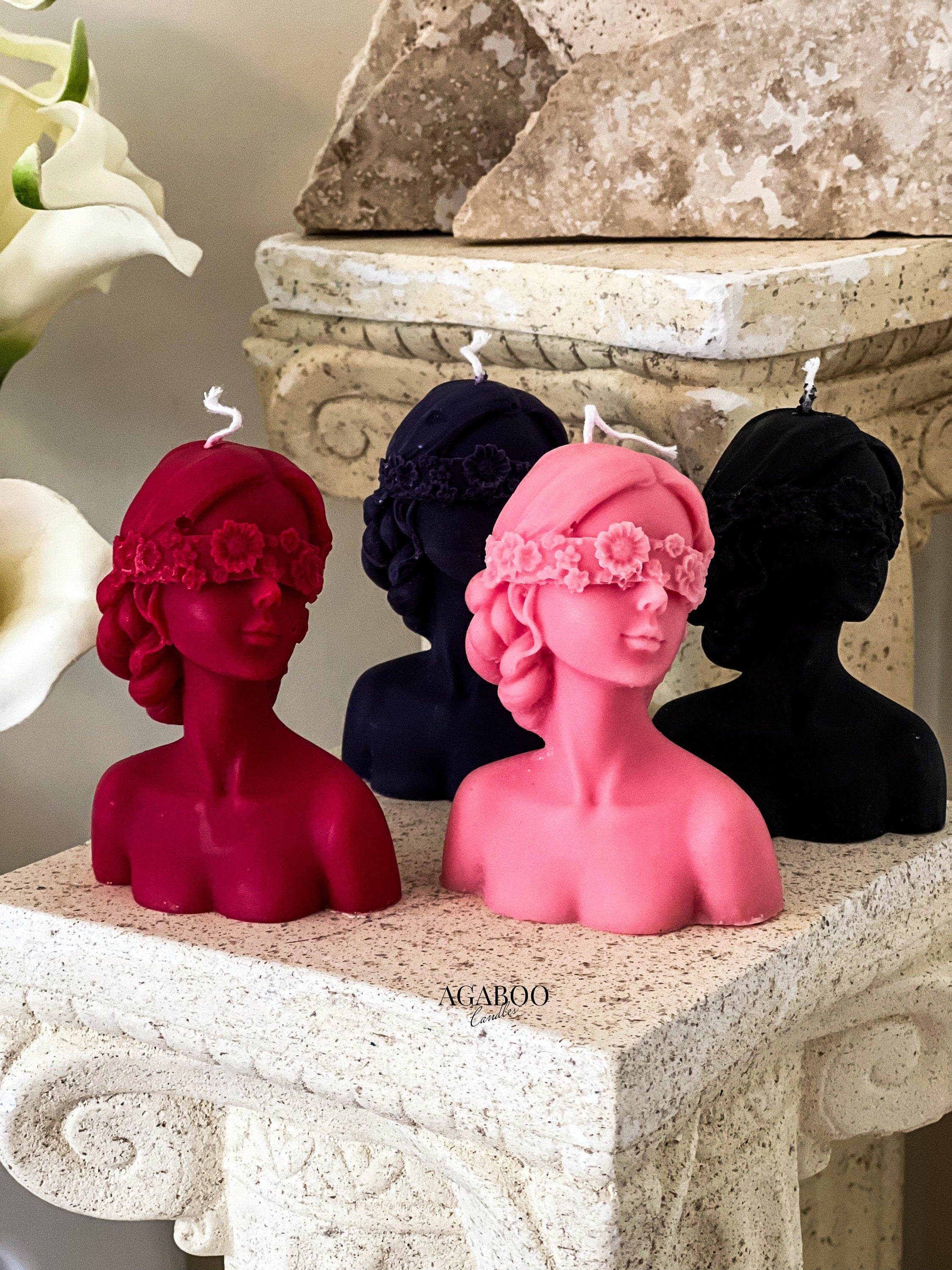 Small Blindfolded Lady Candle