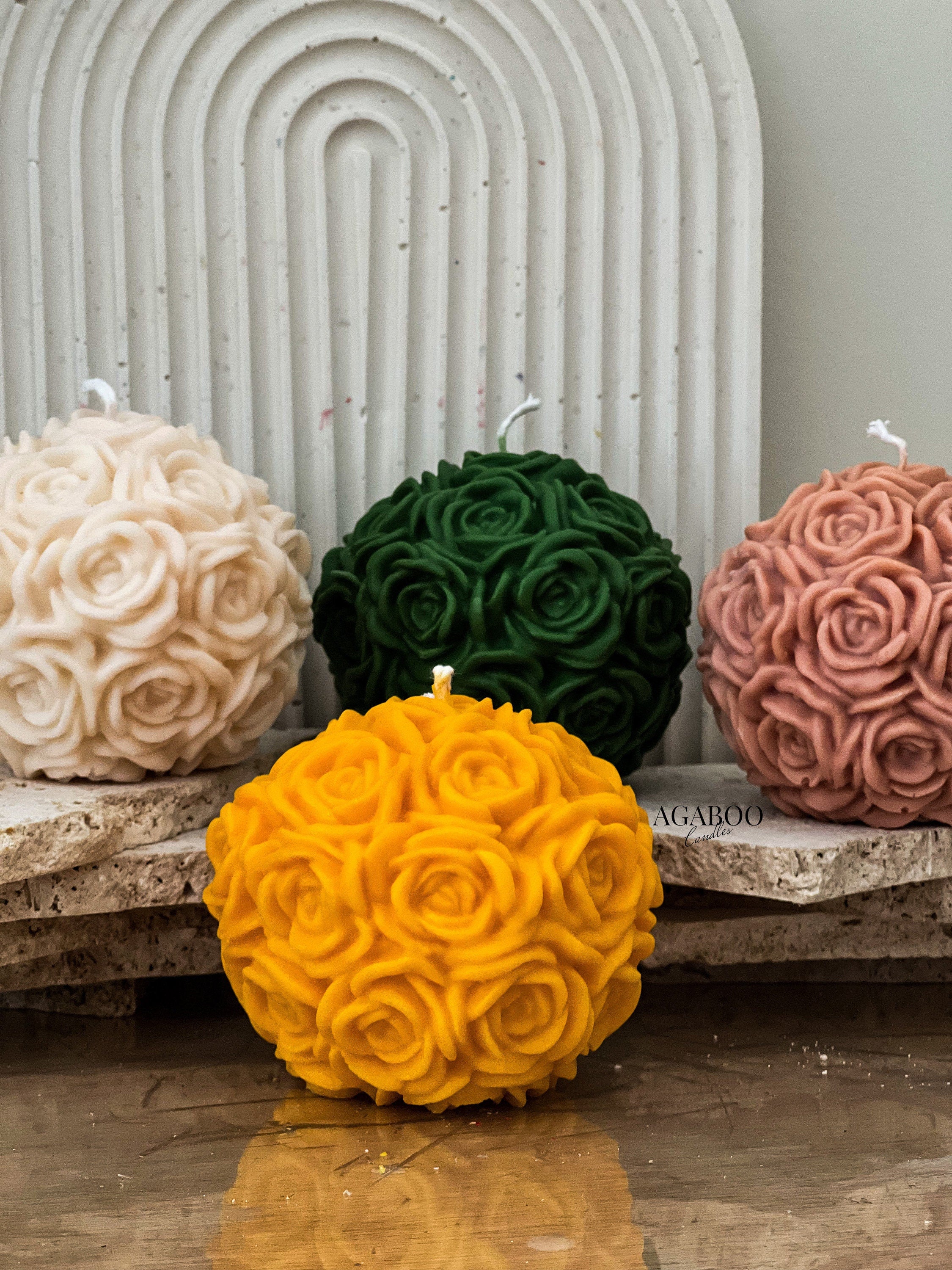 Rose Ball Candle