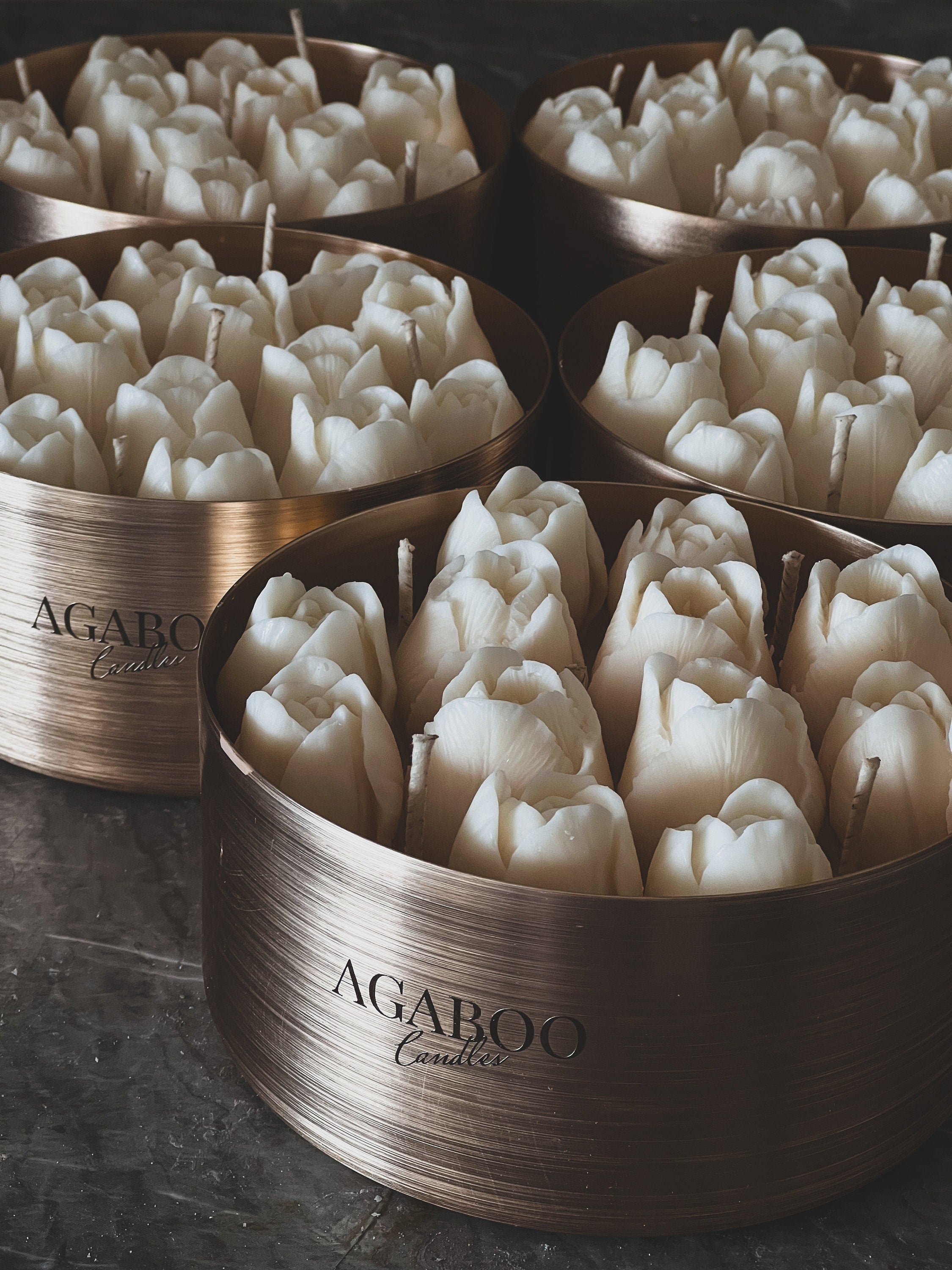 Huge Tulips Vase Candle