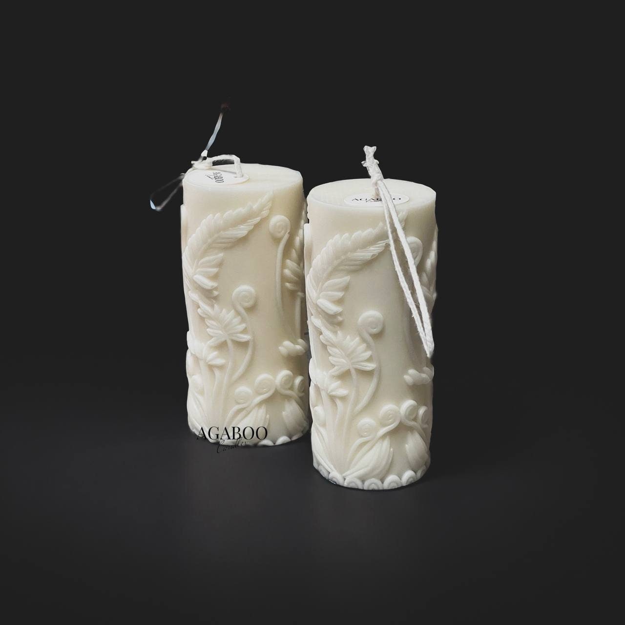 Chic Flower Pillar Candle