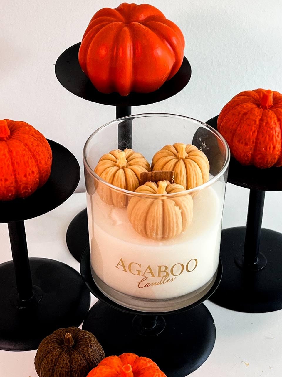 Halloween Container Candle with Pumpkins
