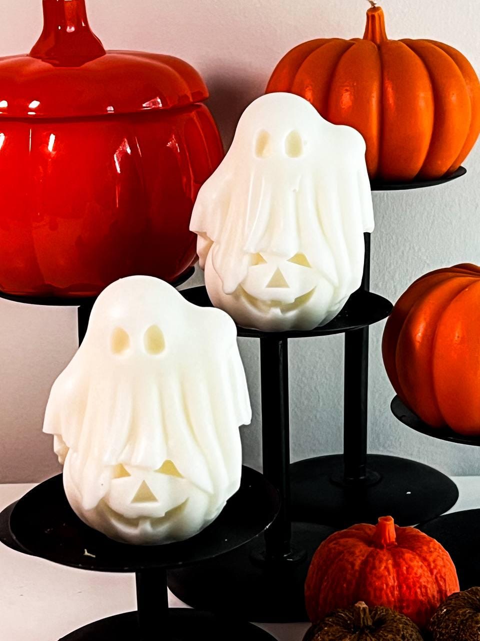Pumpkin Ghost Candle
