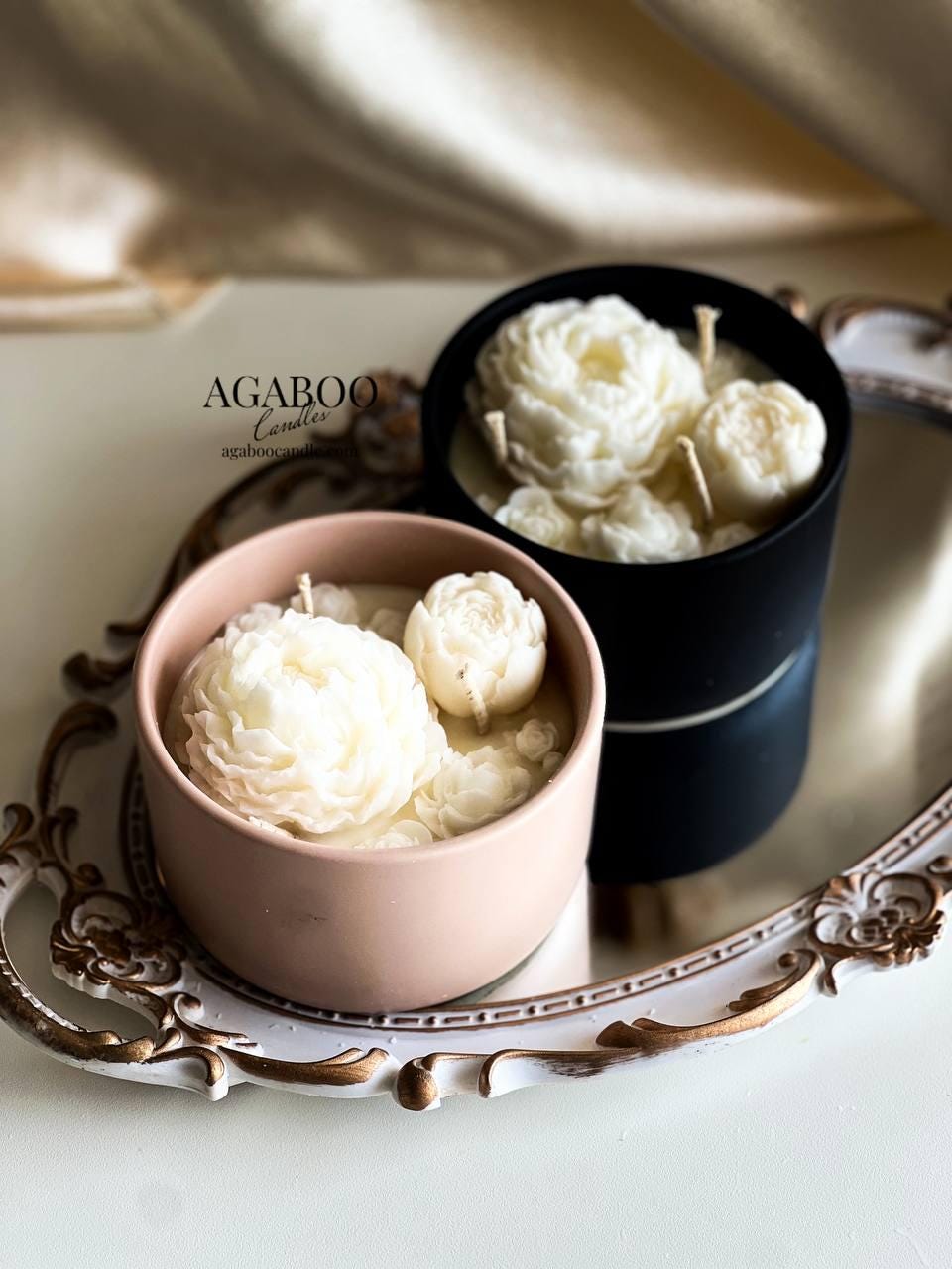 Ceramic Flower Jar Candle