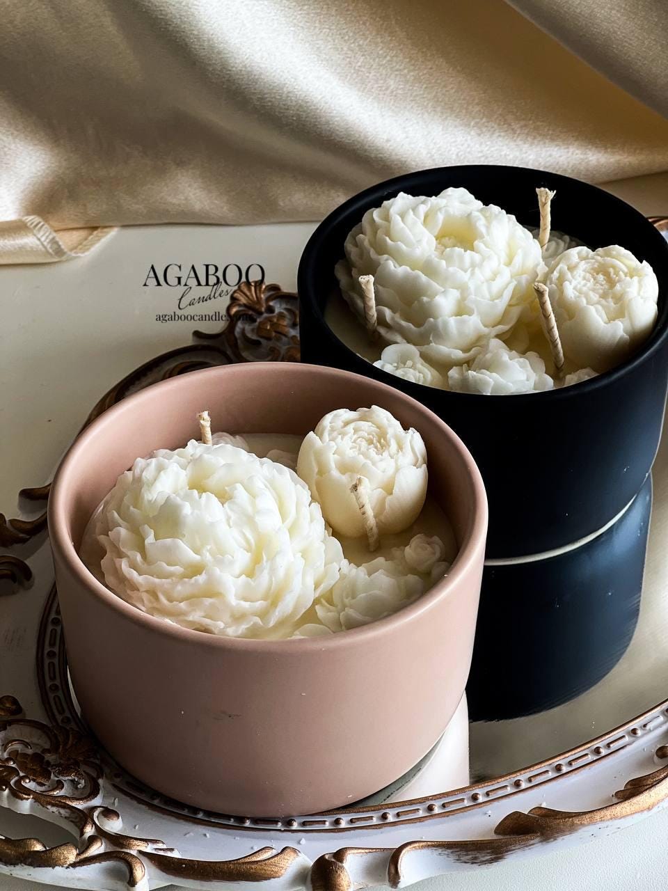 Ceramic Flower Jar Candle