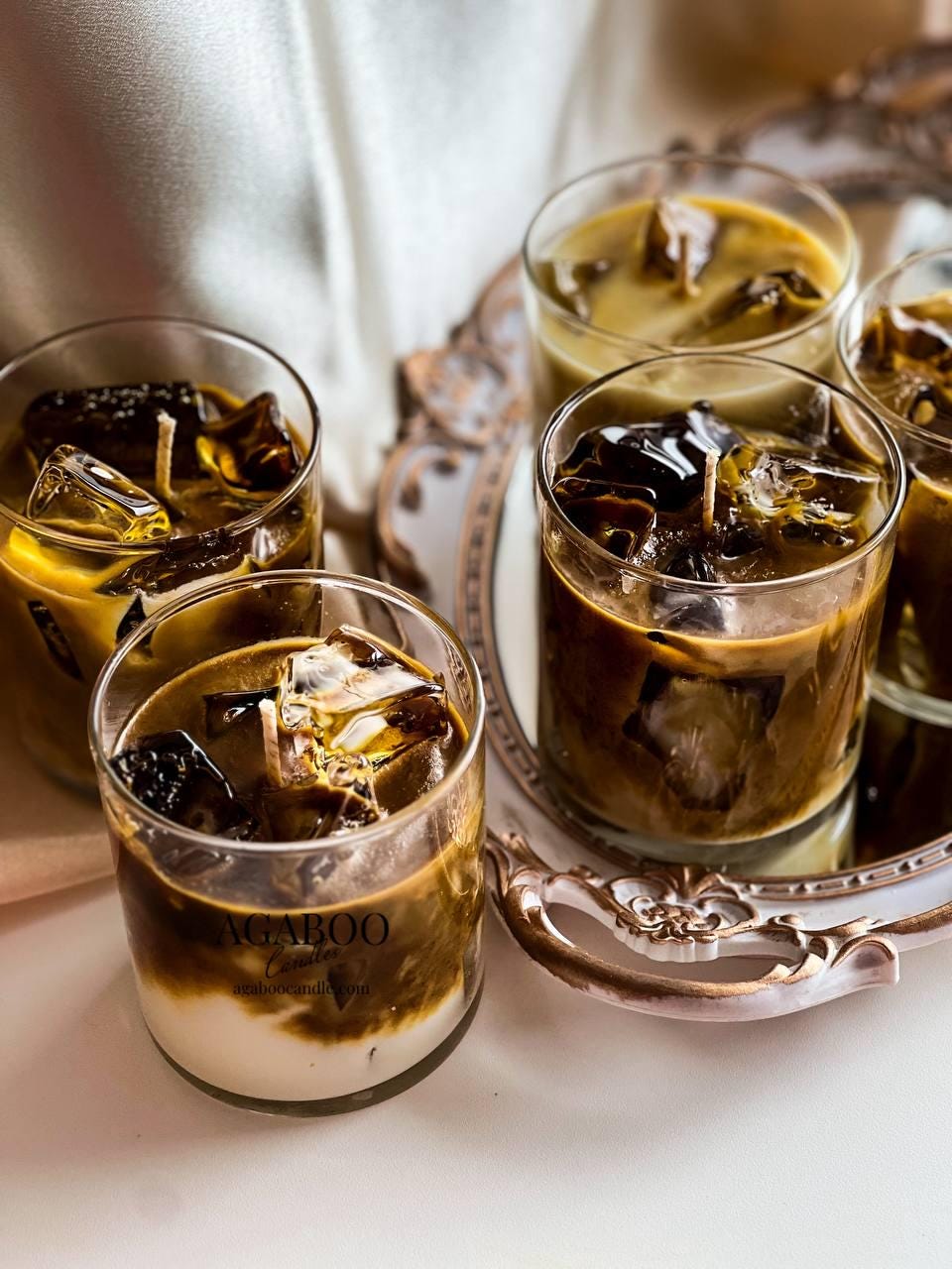 Iced Candle with Coffee Shop Scent