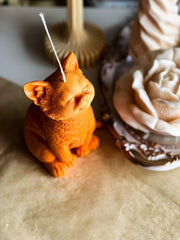 Large Cat Candle 6x4 inches