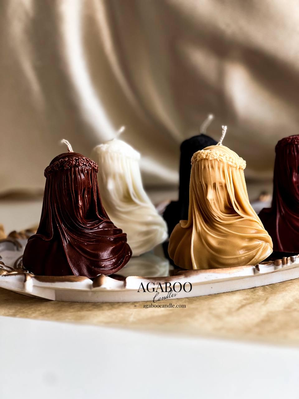Small Virgin Veiled Lady Candle