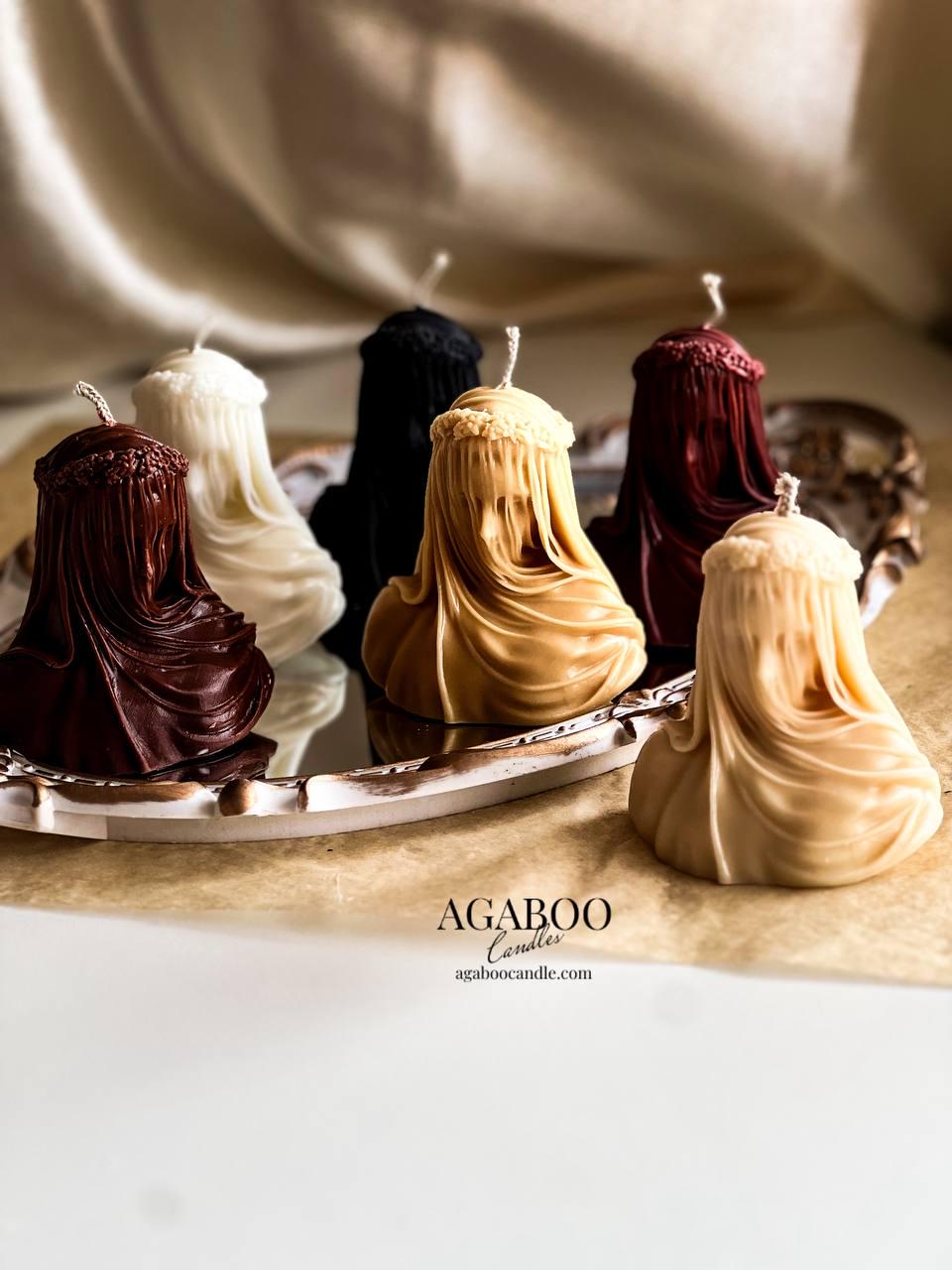 Small Virgin Veiled Lady Candle