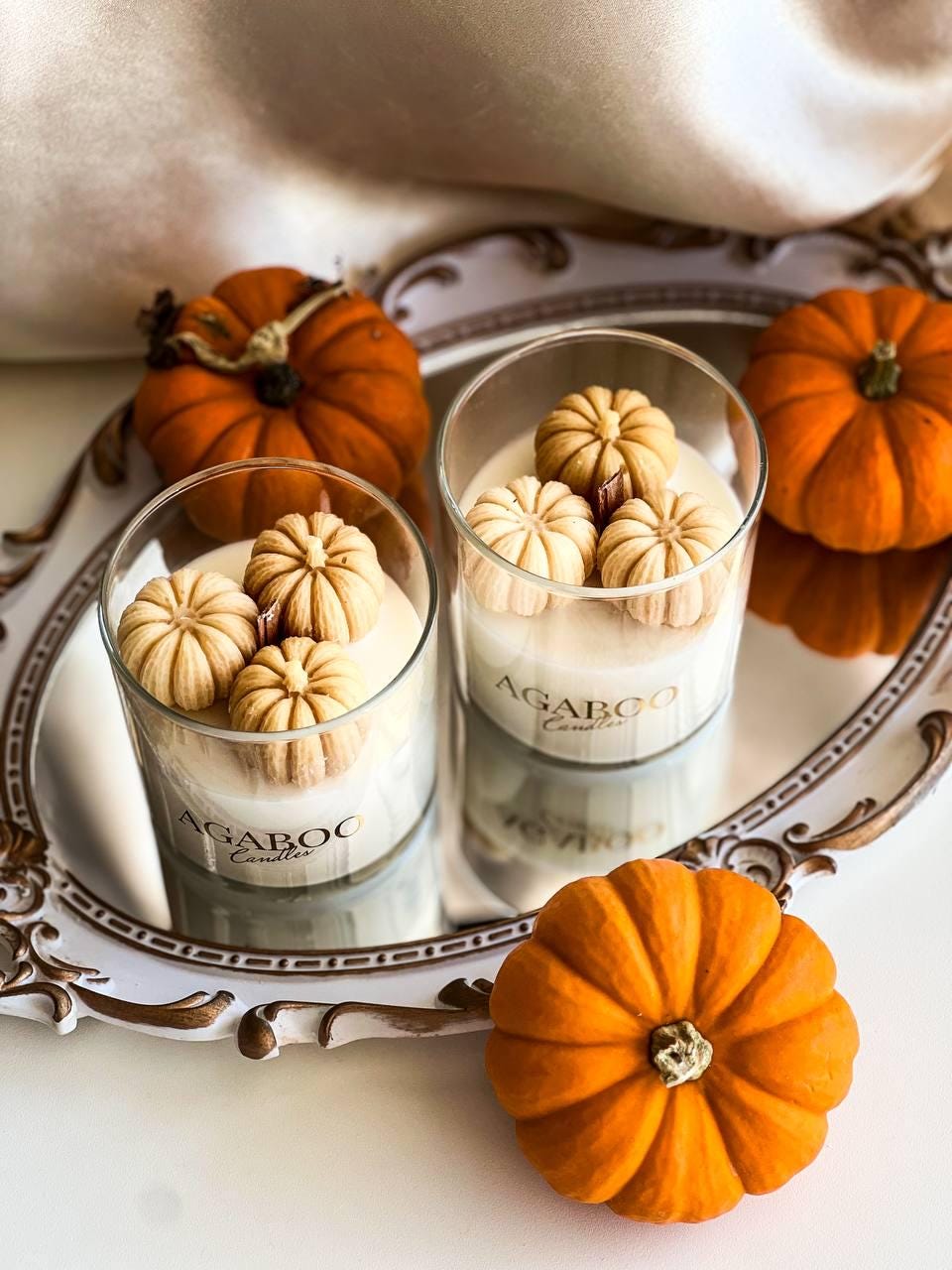 Halloween Container Candle with Pumpkins