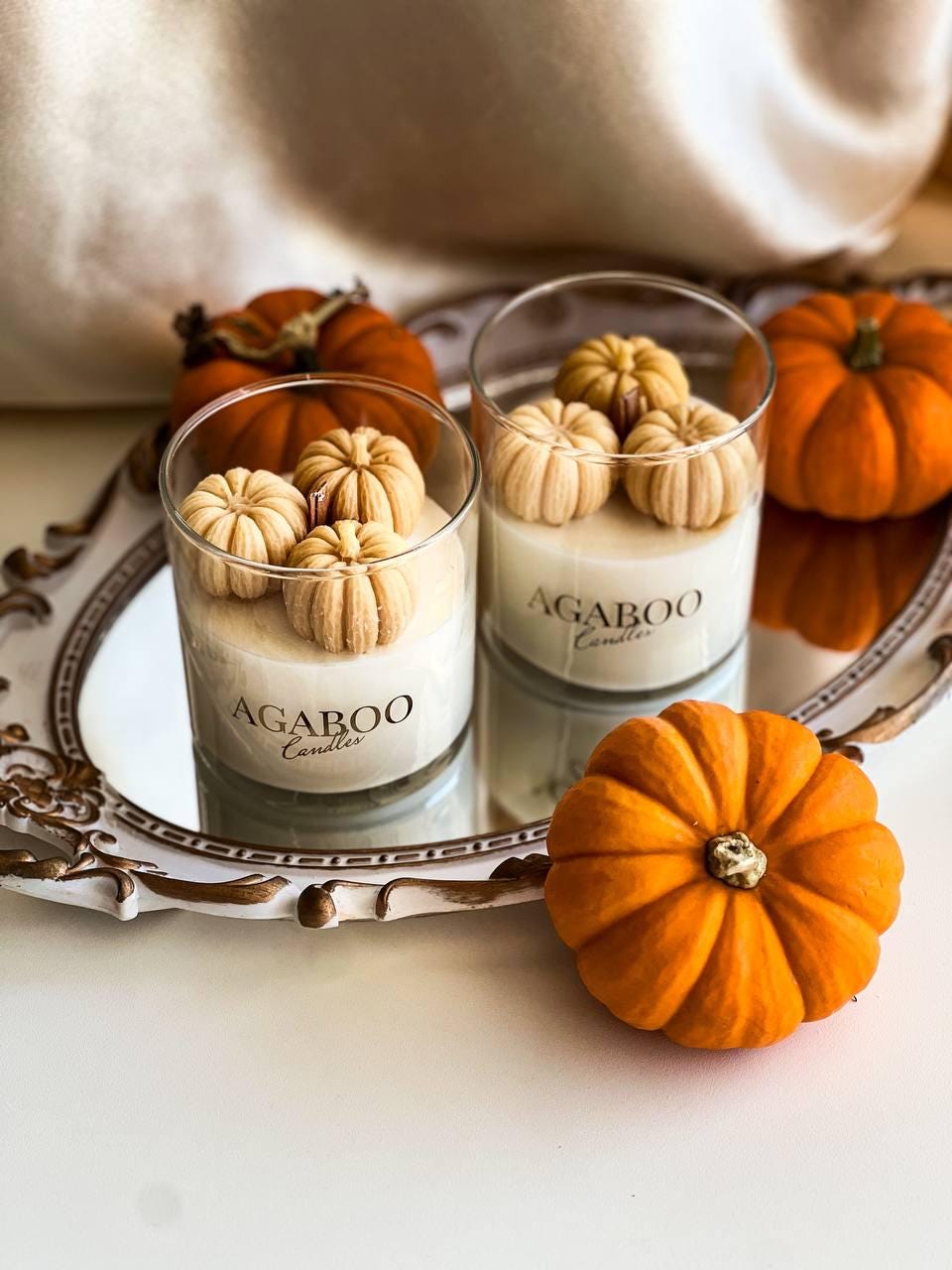 Halloween Container Candle with Pumpkins