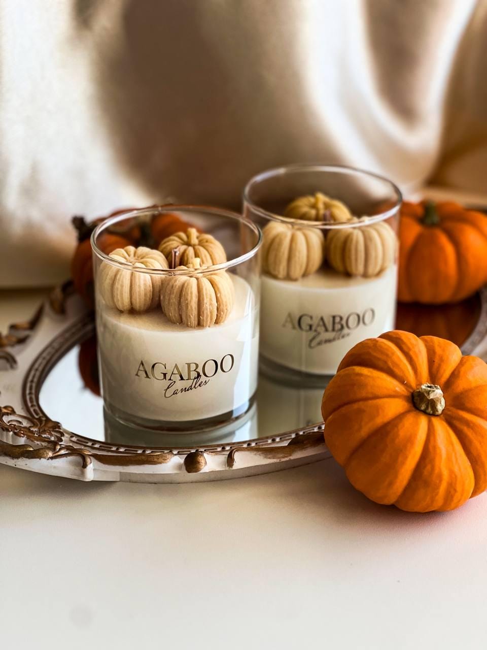Halloween Container Candle with Pumpkins