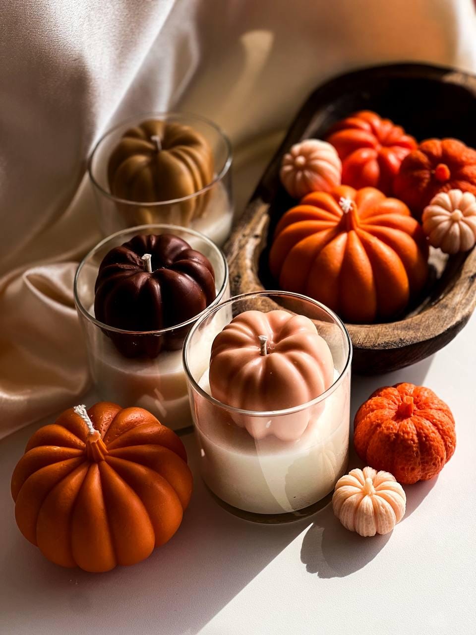 Halloween Container Candle with Pumpkin