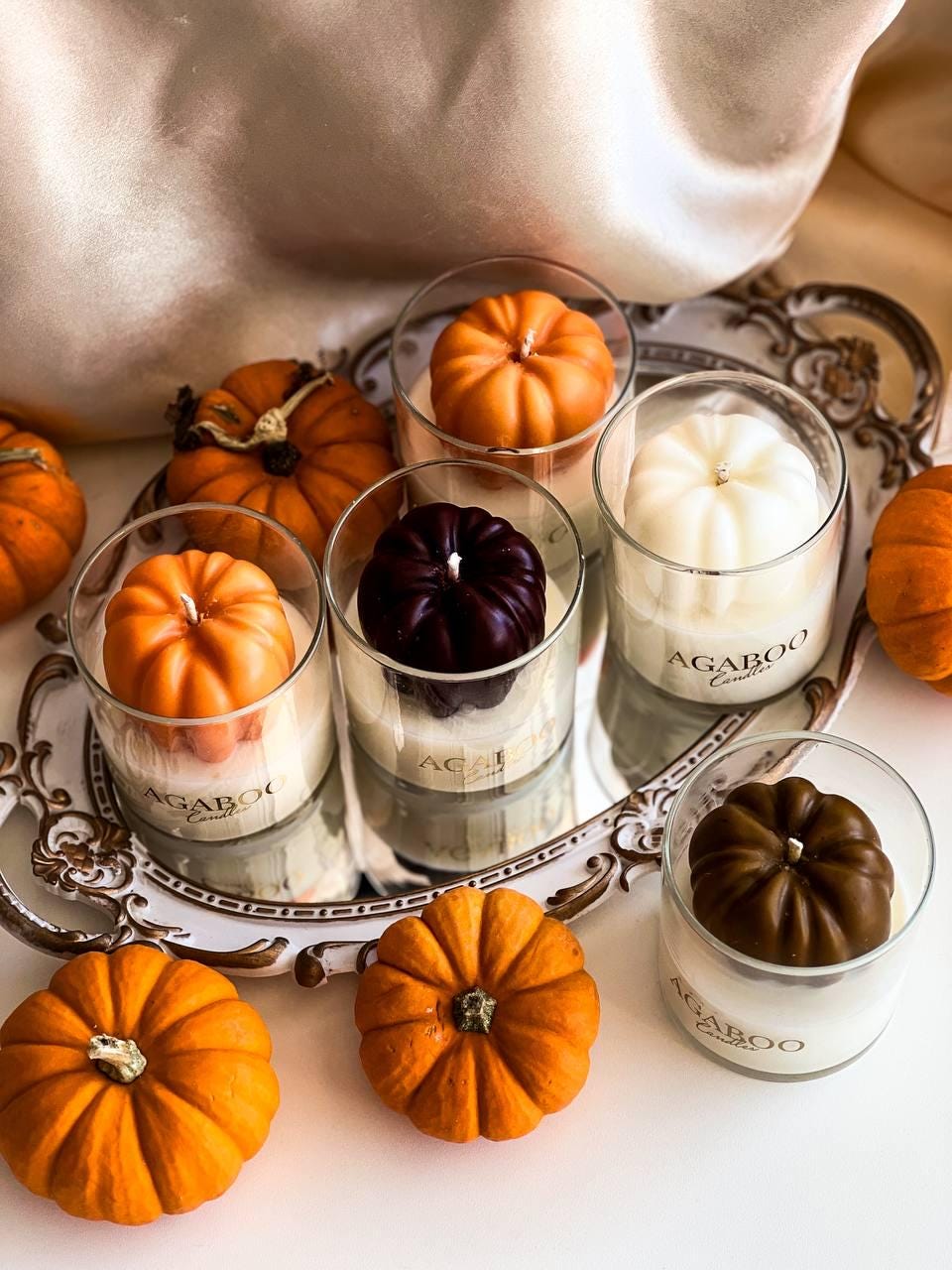 Halloween Container Candle with Pumpkin