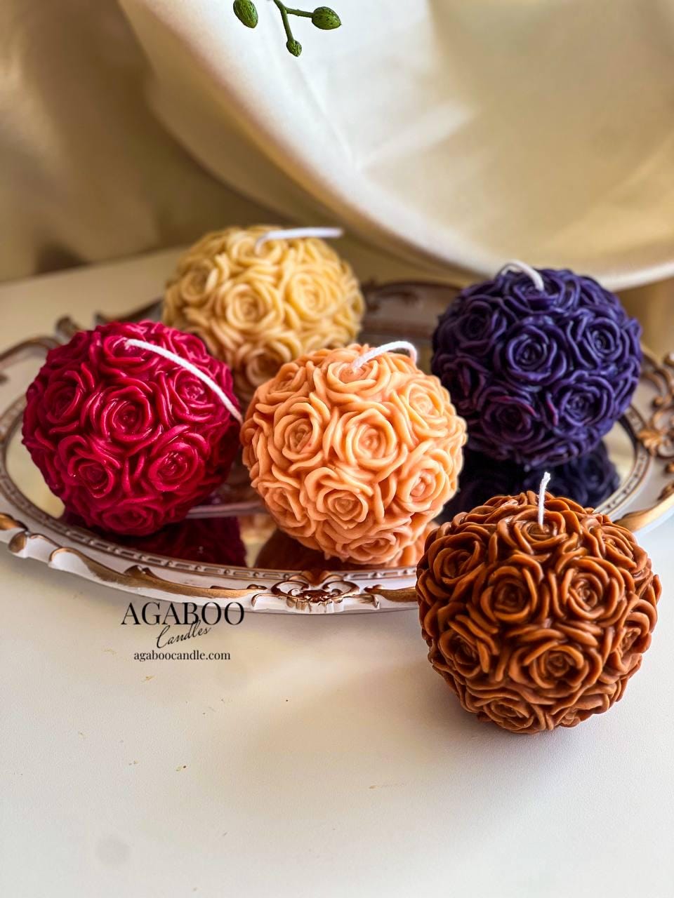 Rose Ball Candle