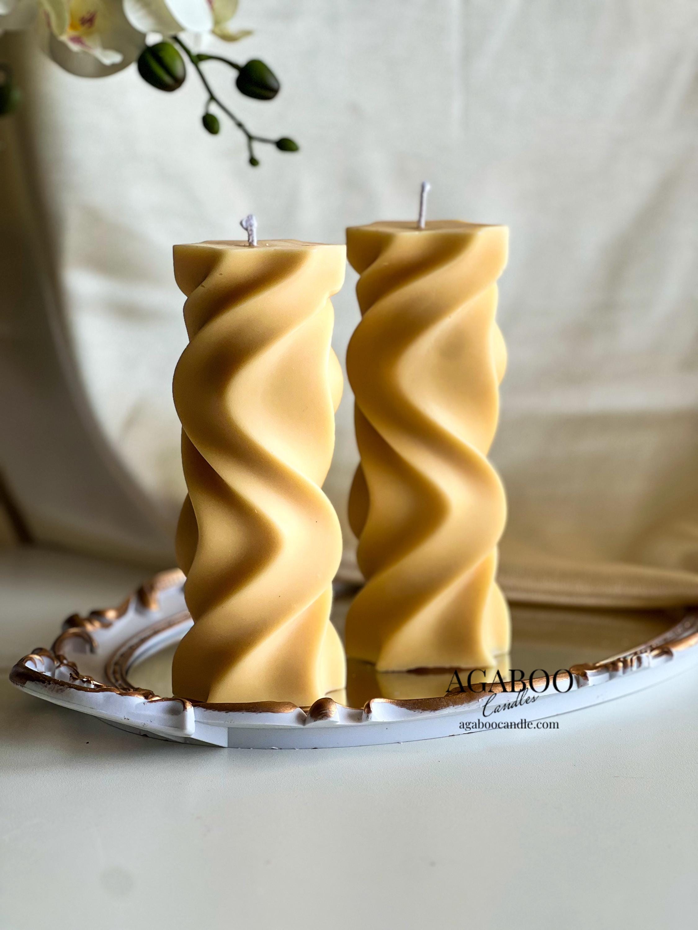 Swirl Pillar Candle