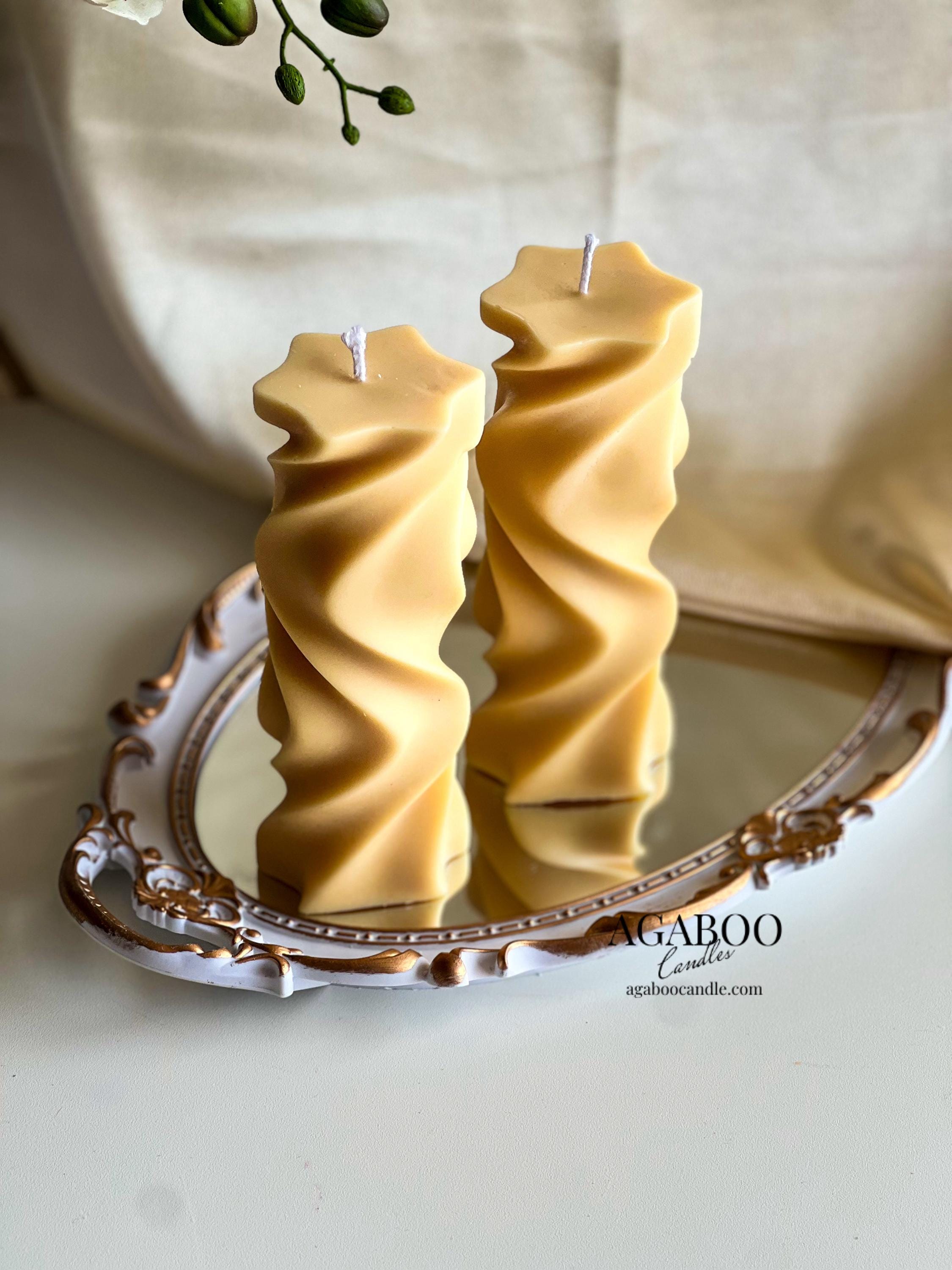 Swirl Pillar Candle