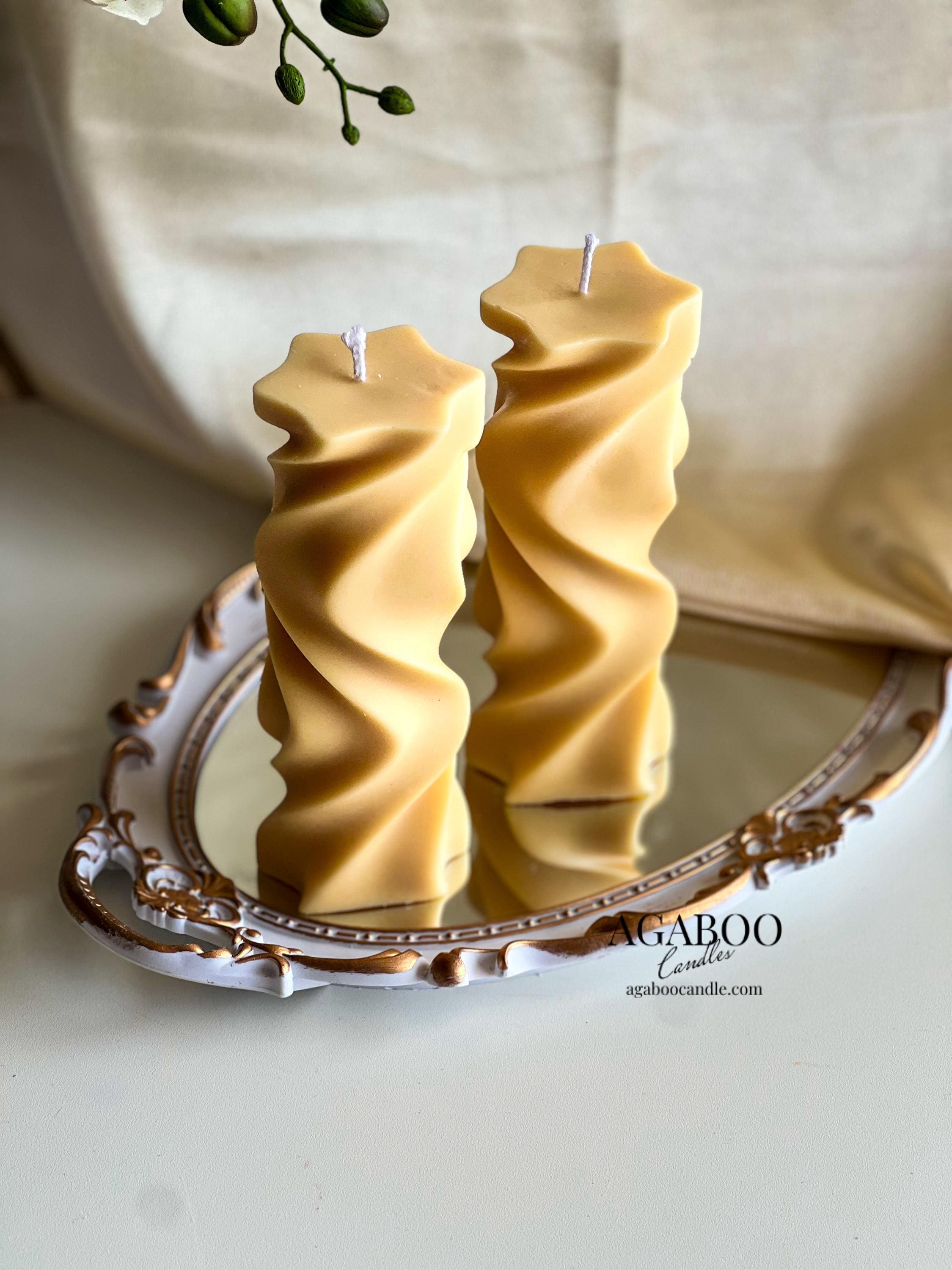 Swirl Pillar Candle