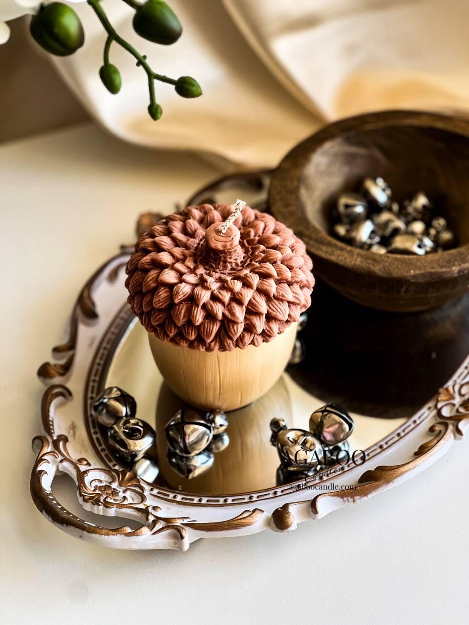 Pine acorn Candle