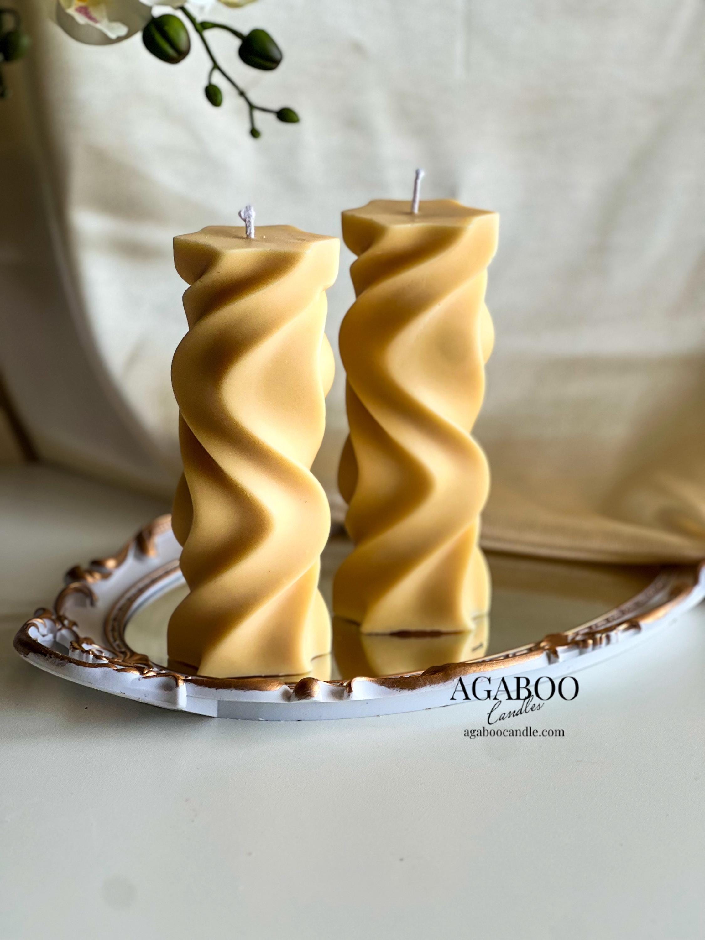 Swirl Pillar Candle