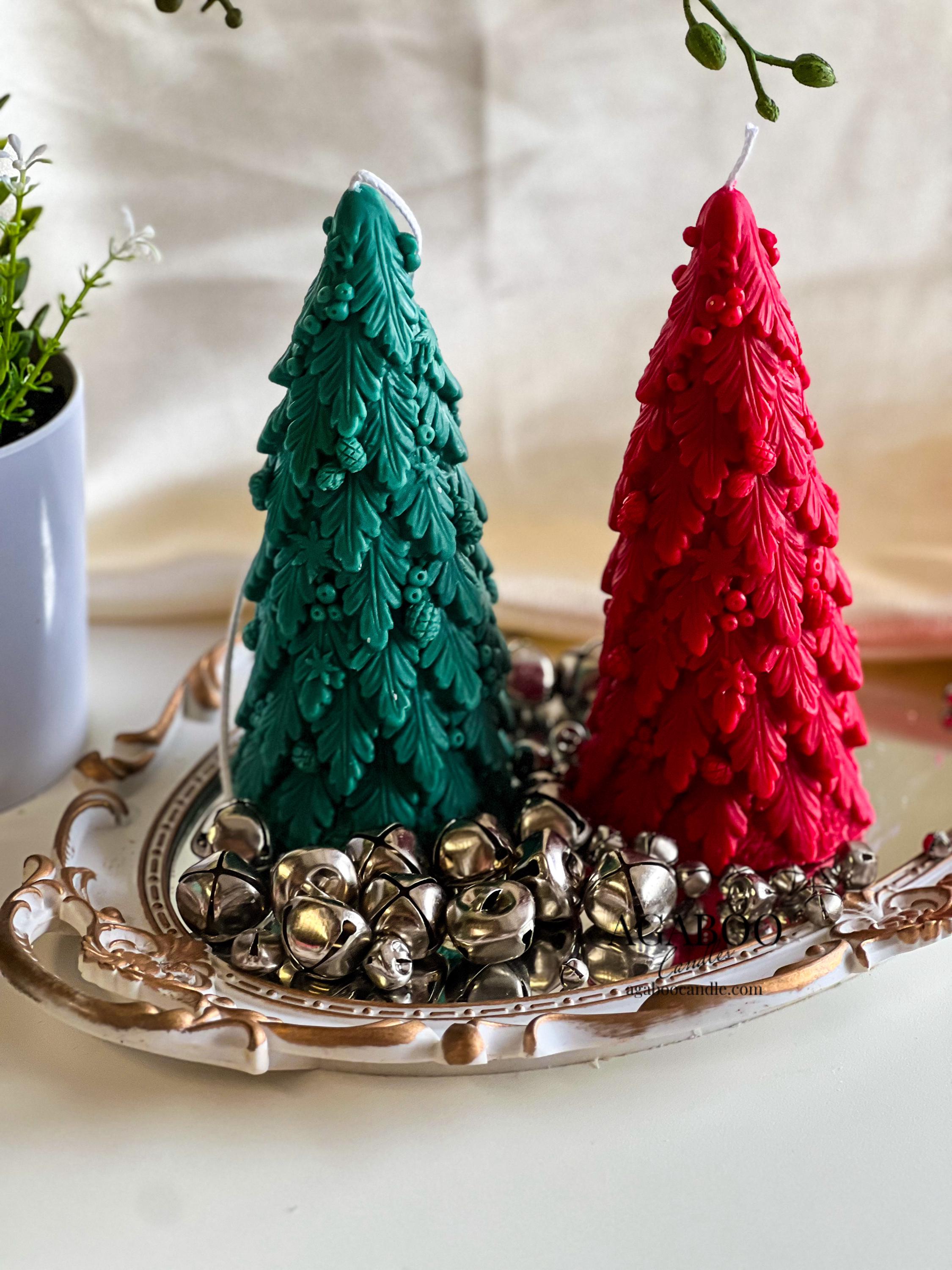Large Christmas Tree Candle 7x3 inches