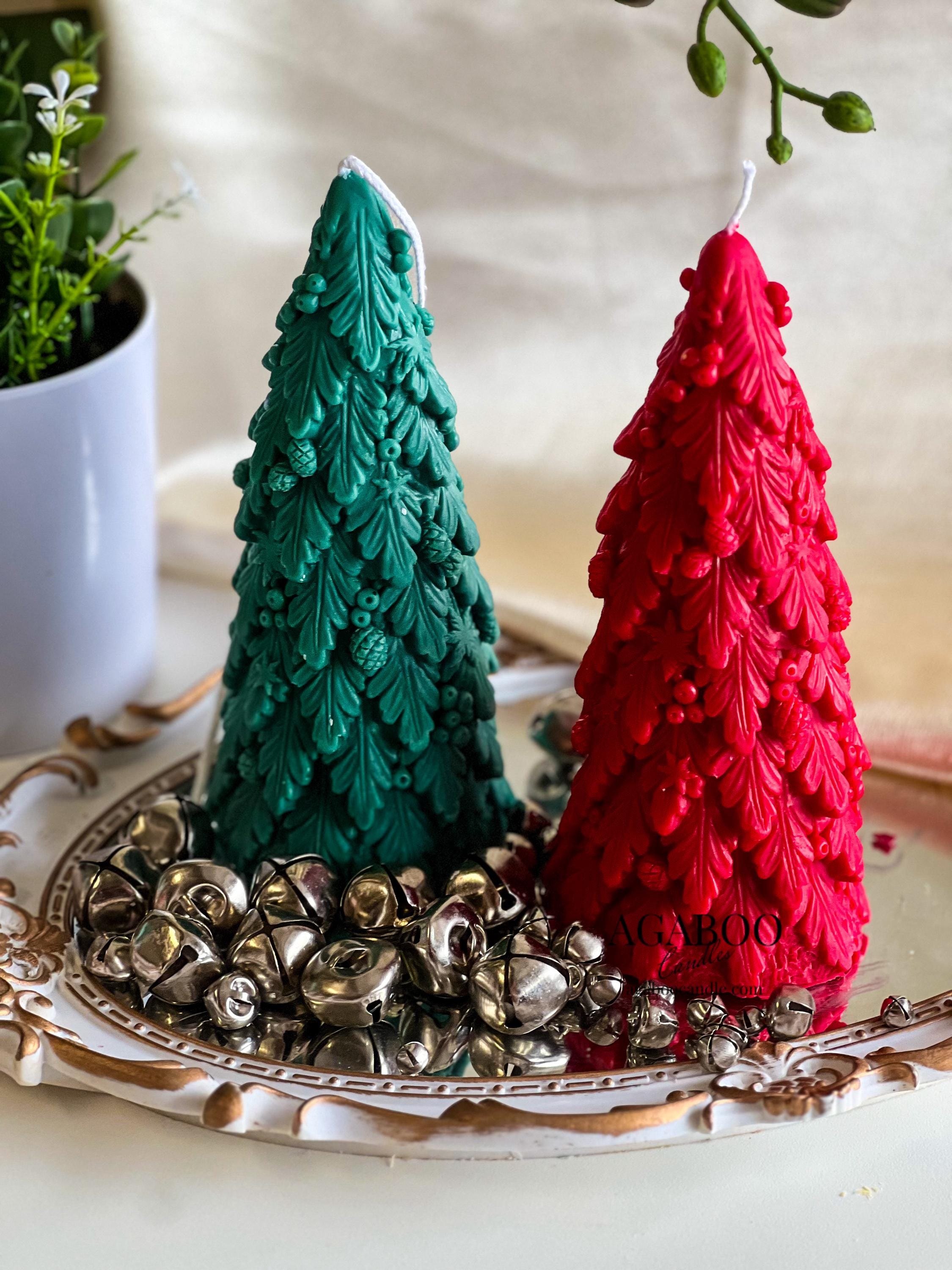 Large Christmas Tree Candle 7x3 inches