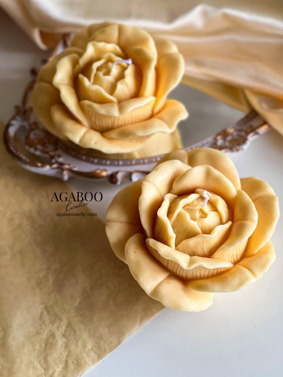 Huge Rose Blossom Candle