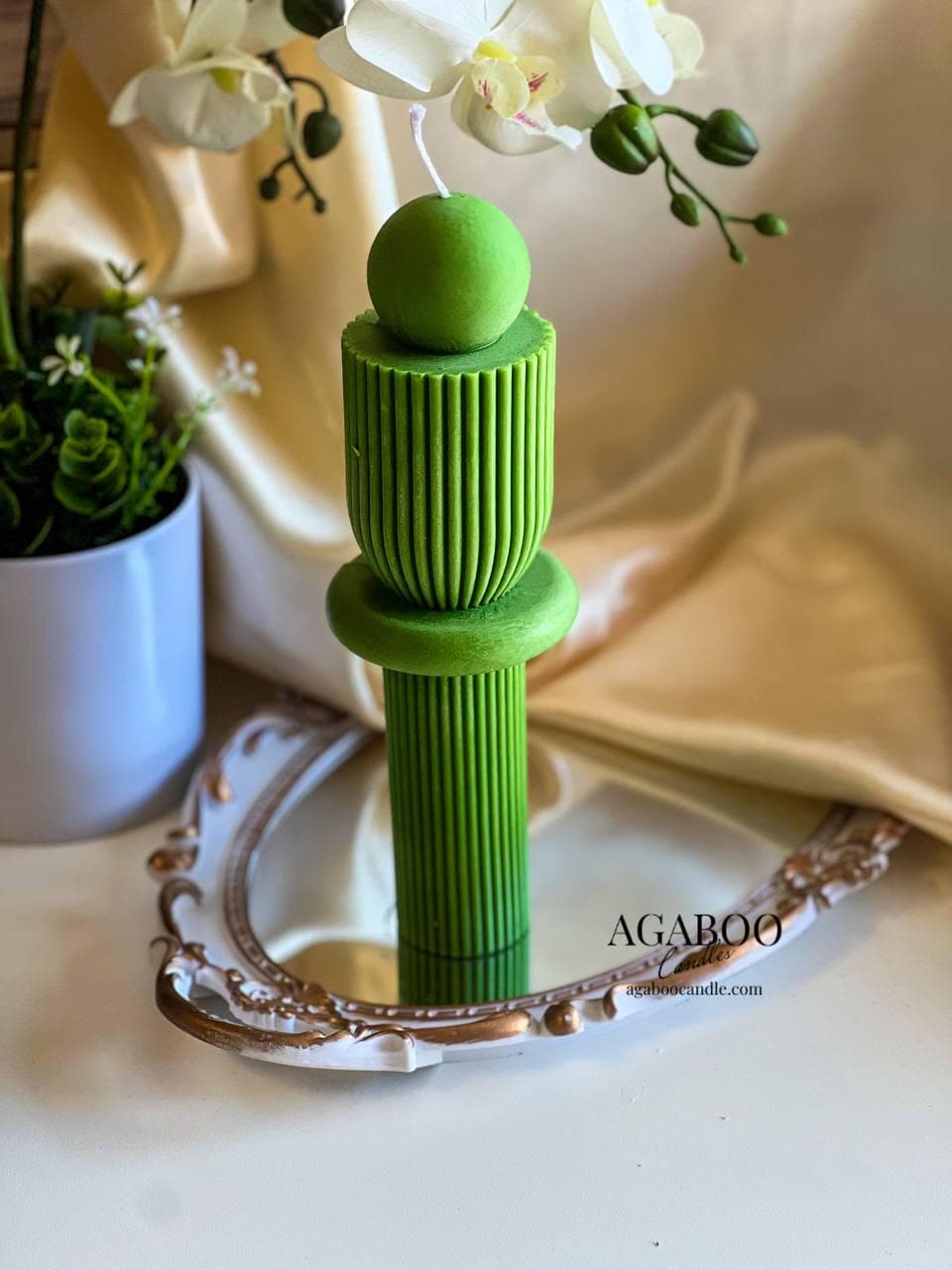 Chic and Unique Pillar Candle 10x3 inches