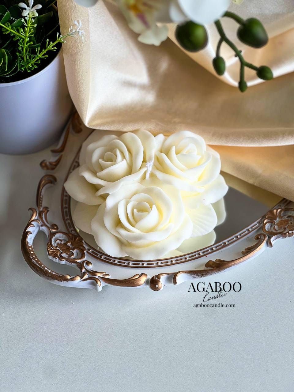 Trio Rose Candle