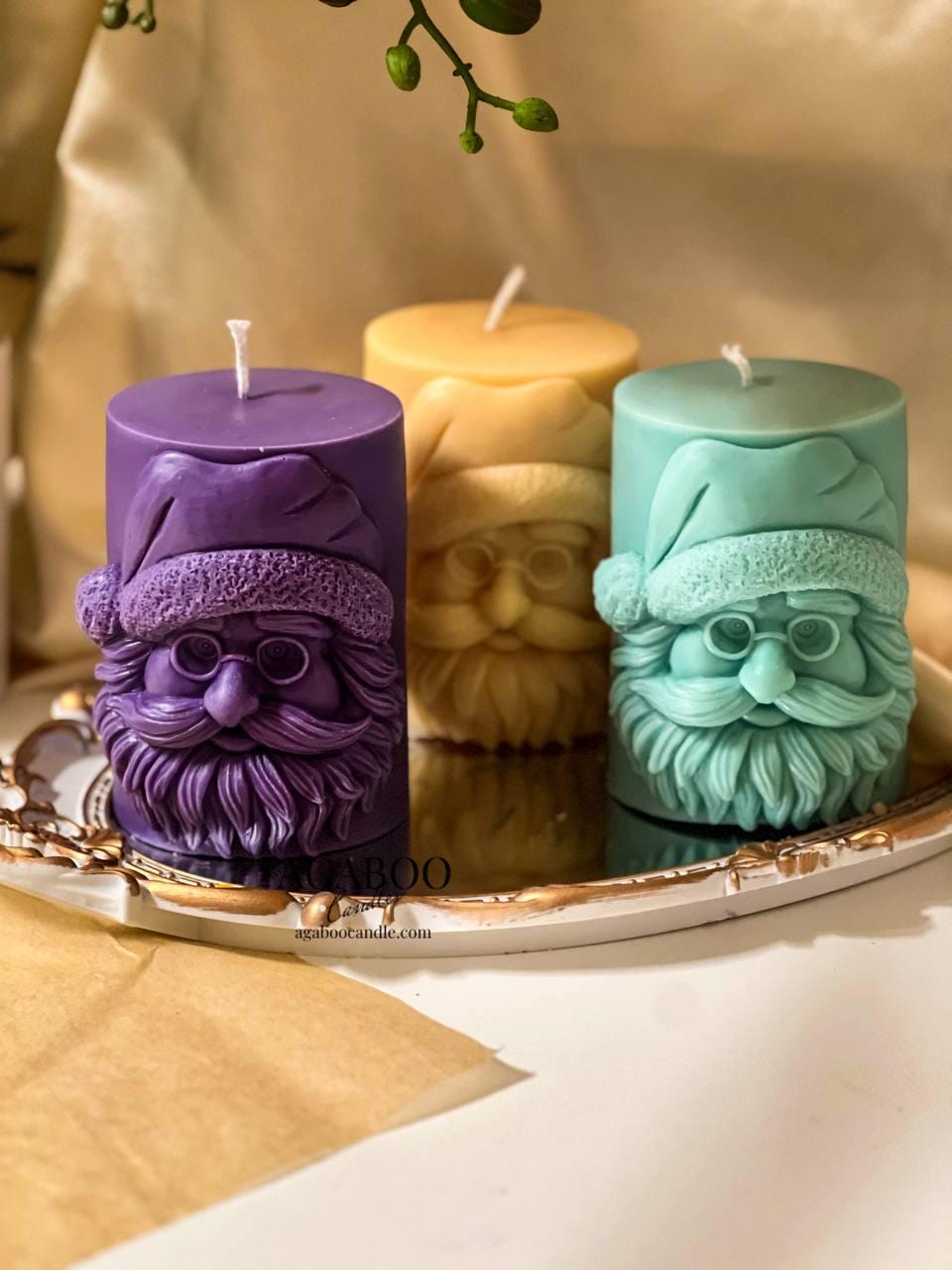 Pillar Santa Candle