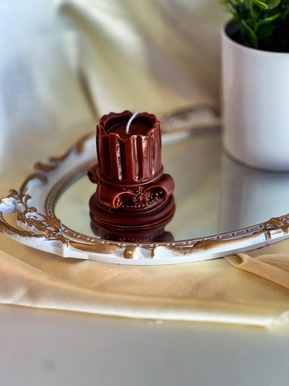 Greek Column Candle 3x2.5 inches