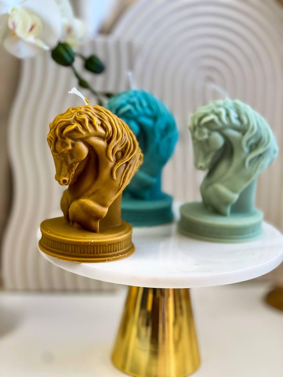 Horse Head Chess Candle