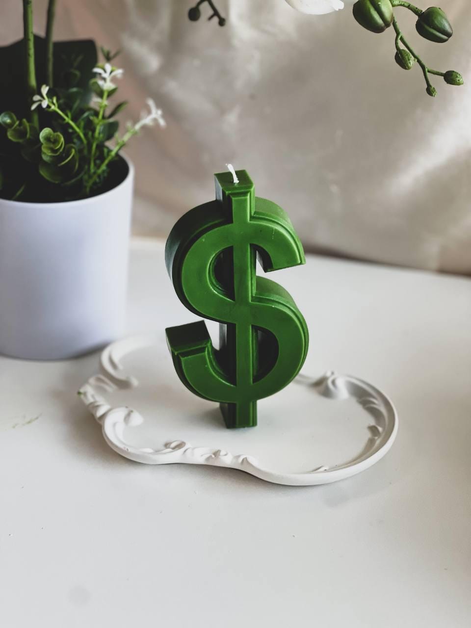 Dollar Shaped Candle